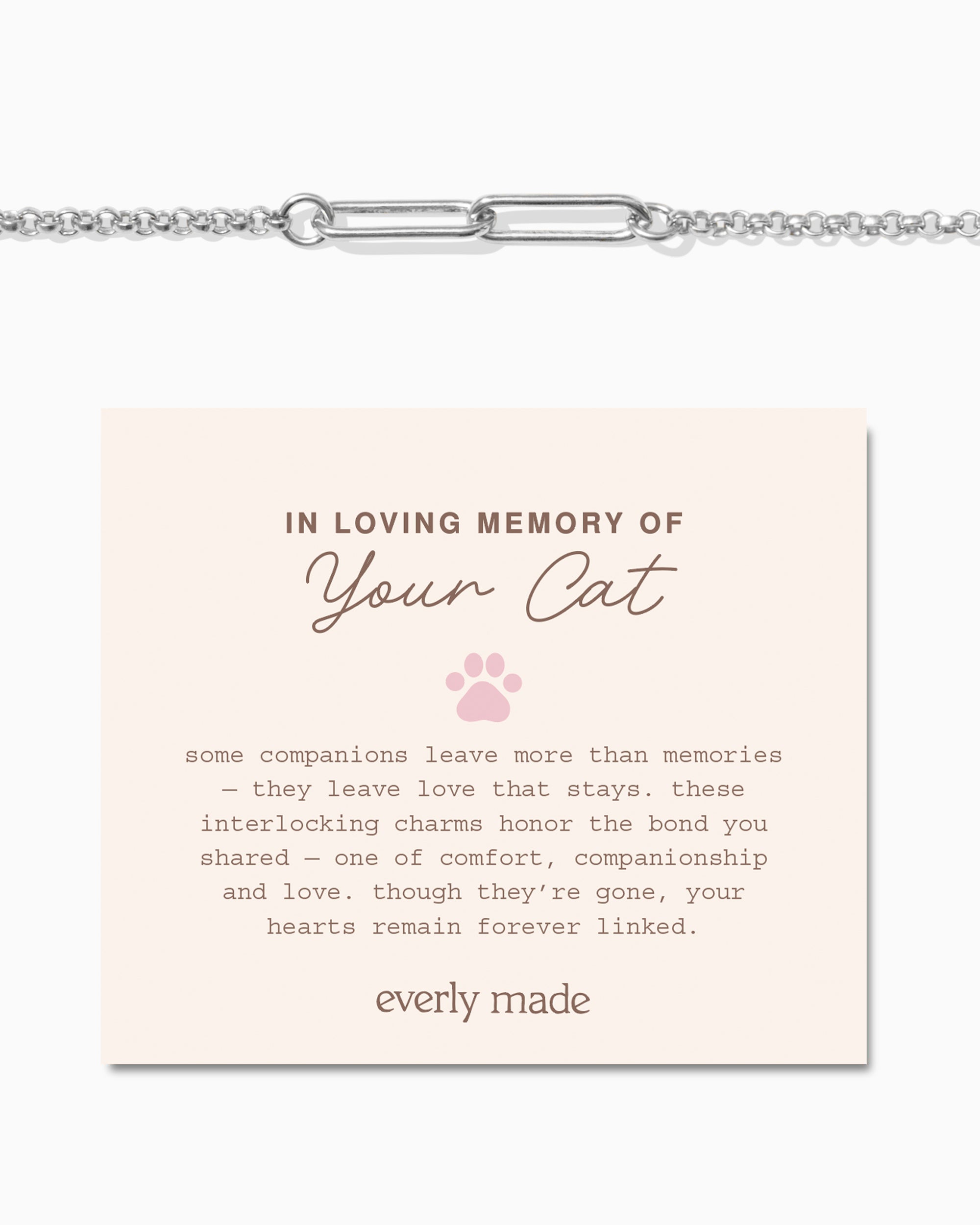 Linked Bracelet • In Loving Memory of your Cat
