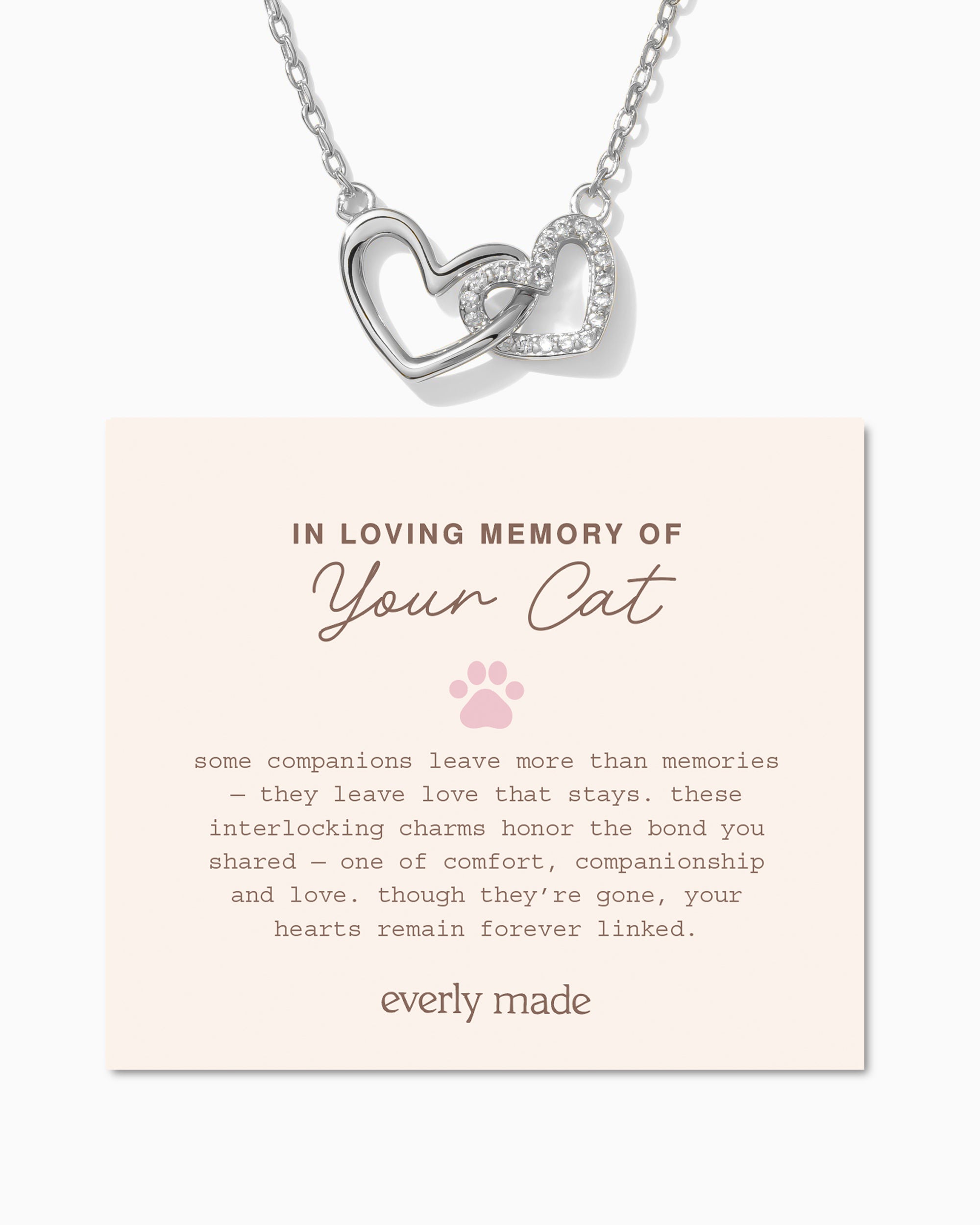 Linked Hearts Necklace • In Loving Memory of your Cat