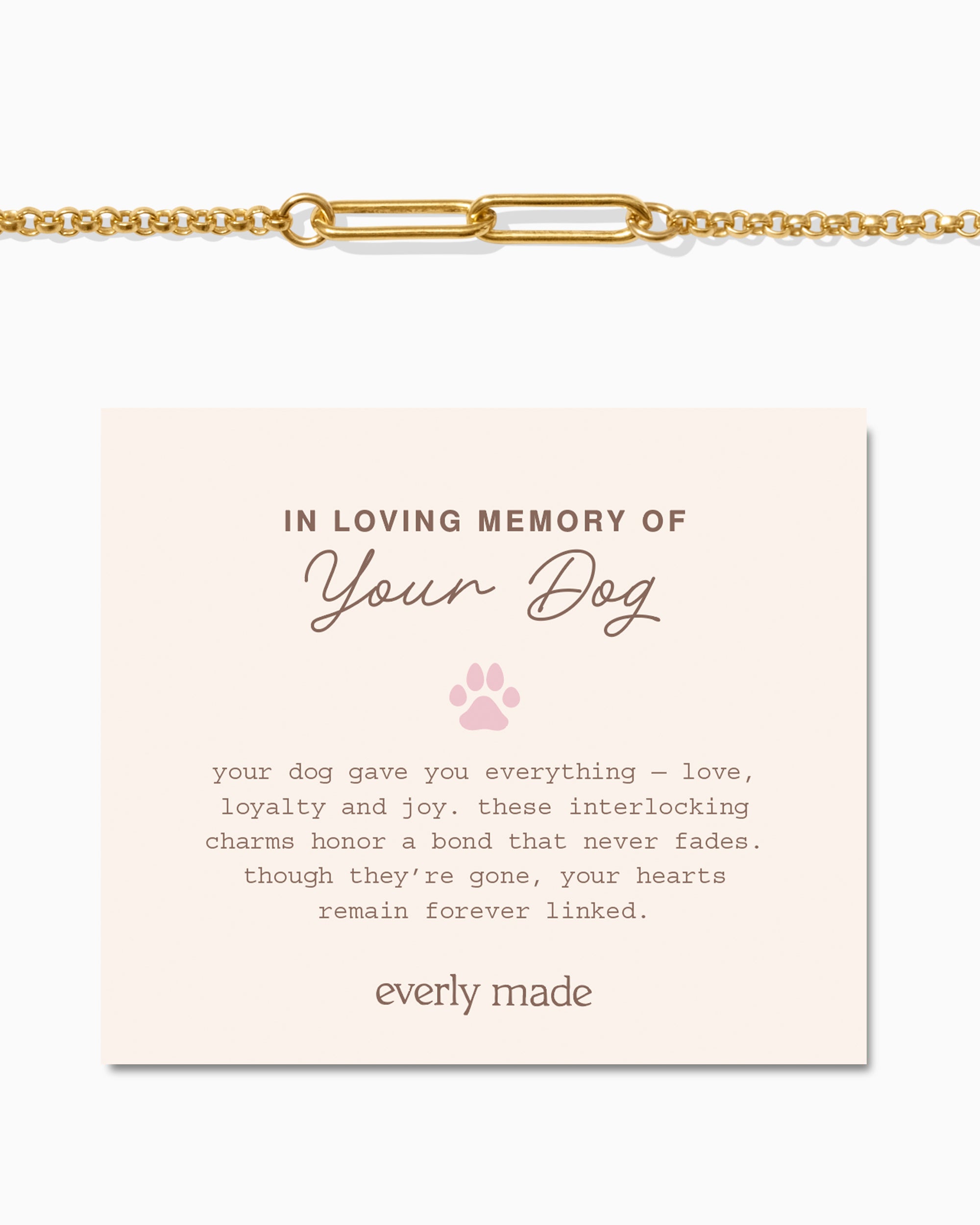 Linked Bracelet • In Loving Memory of your Dog