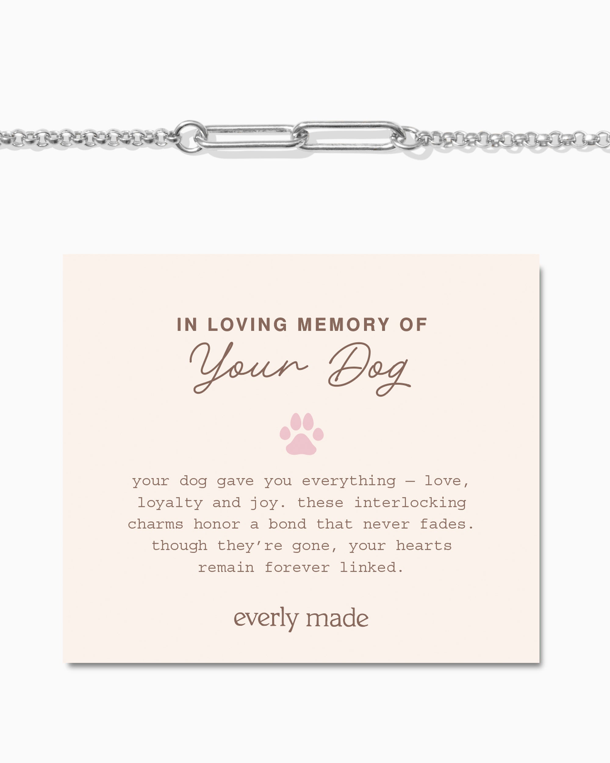 Linked Bracelet • In Loving Memory of your Dog