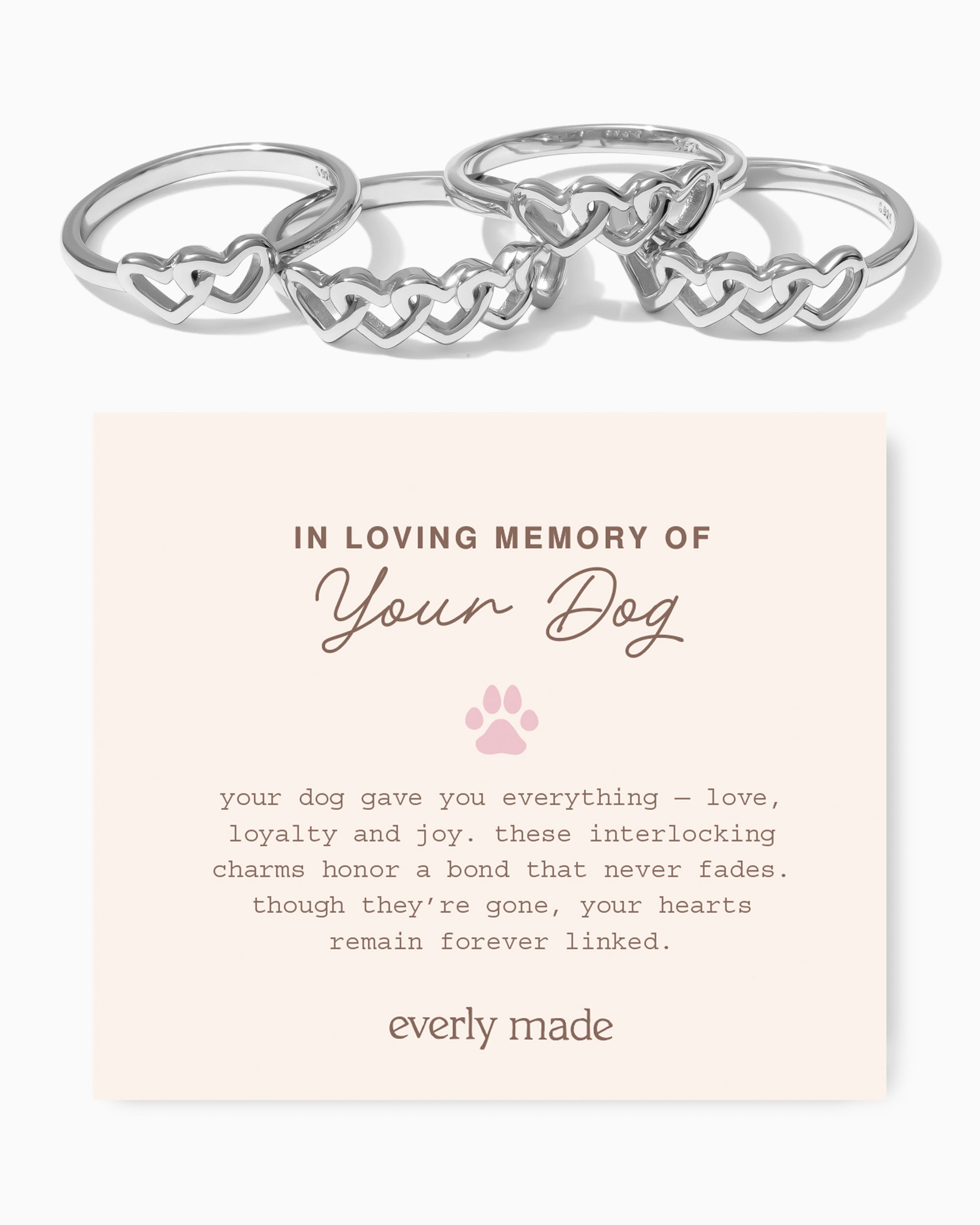 Linked Hearts Ring • In Loving Memory of your Dog