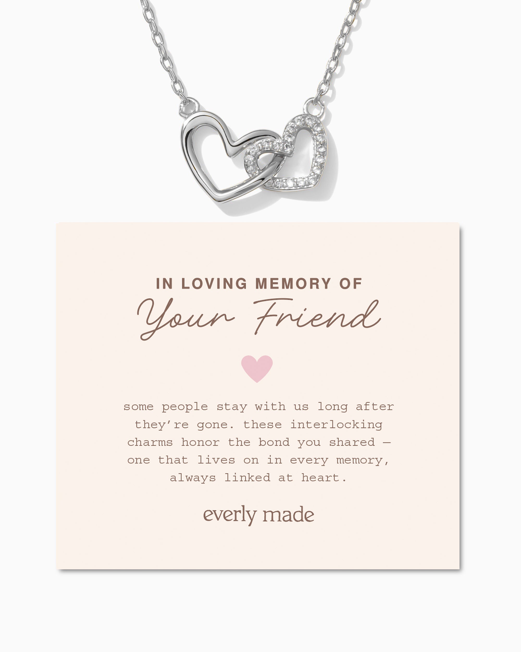 Linked Hearts Necklace • In Loving Memory of your Friend