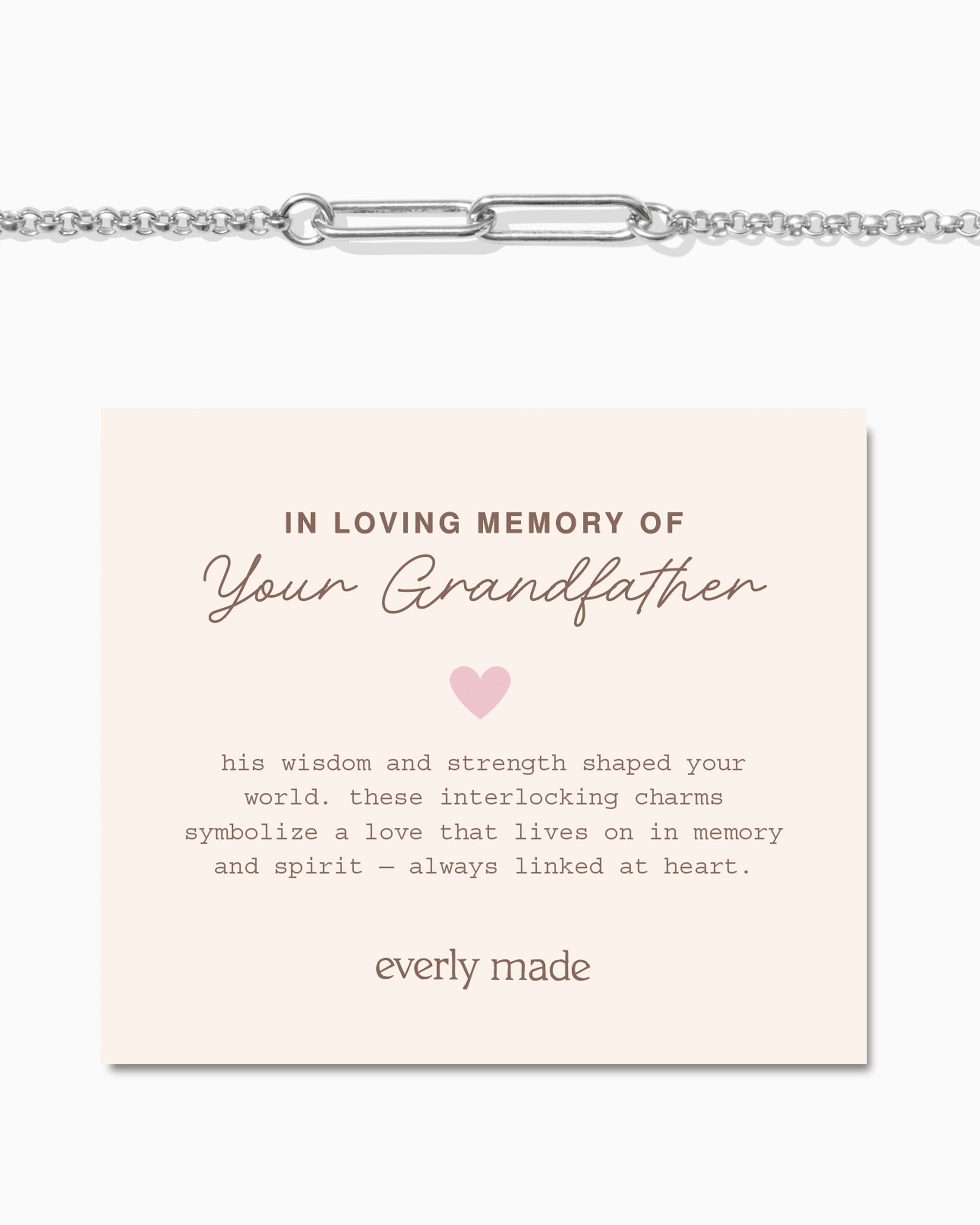 Linked Bracelet • In Loving Memory of your Grandfather