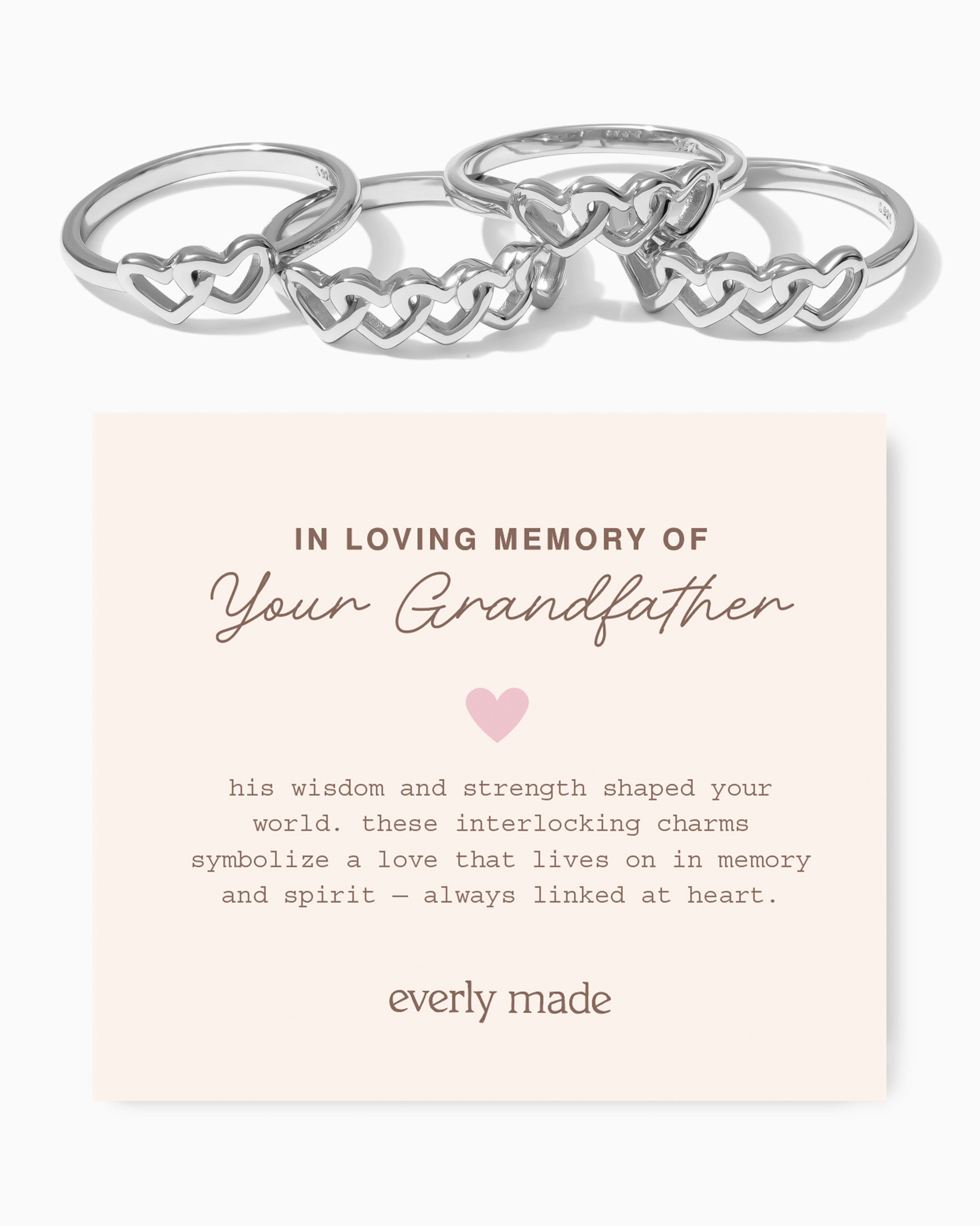 Linked Hearts Ring • In Loving Memory of your Grandfather