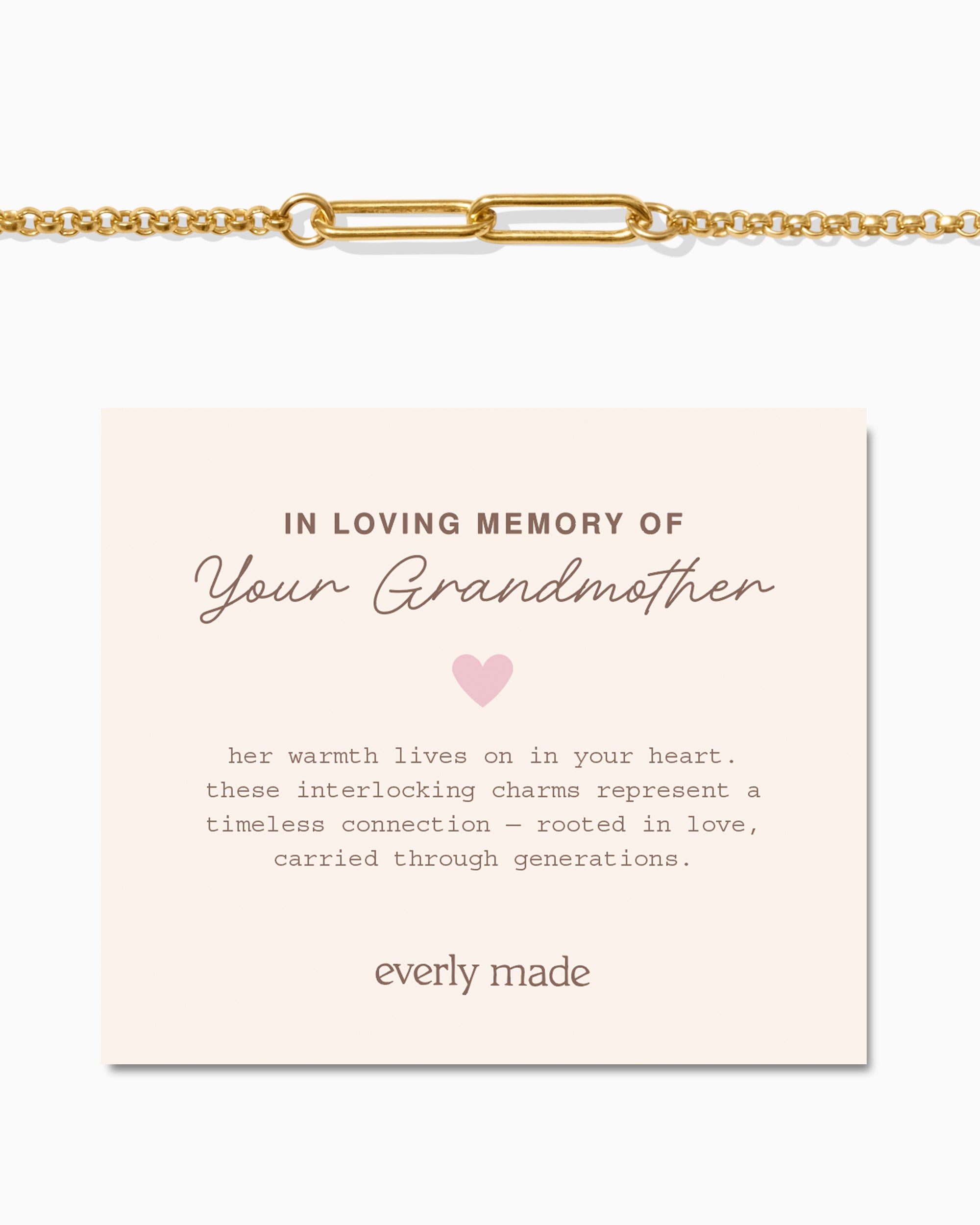 Linked Bracelet • In Loving Memory of your Grandmother