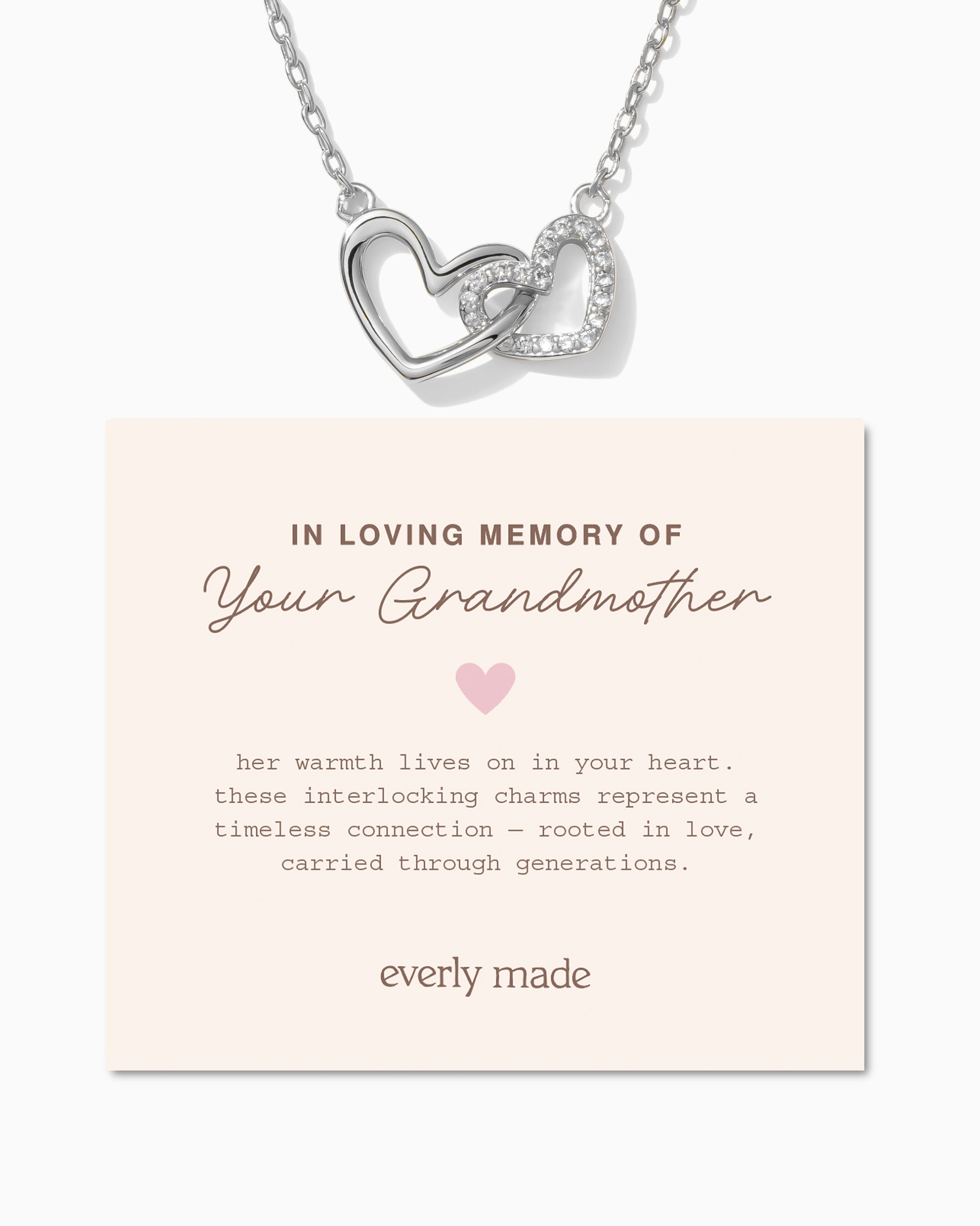 Linked Hearts Necklace • In Loving Memory of your Grandmother