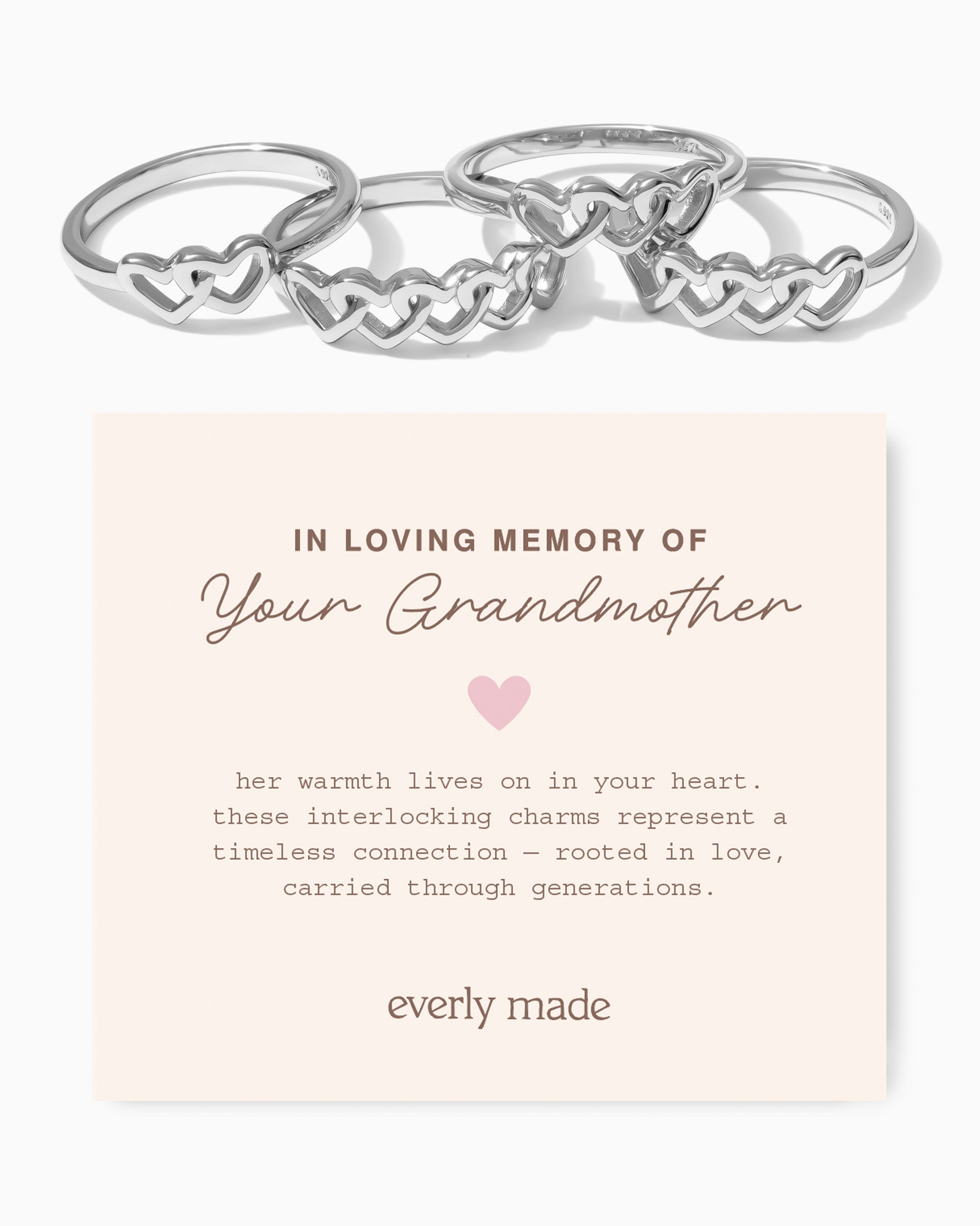 Linked Hearts Ring • In Loving Memory of your Grandmother