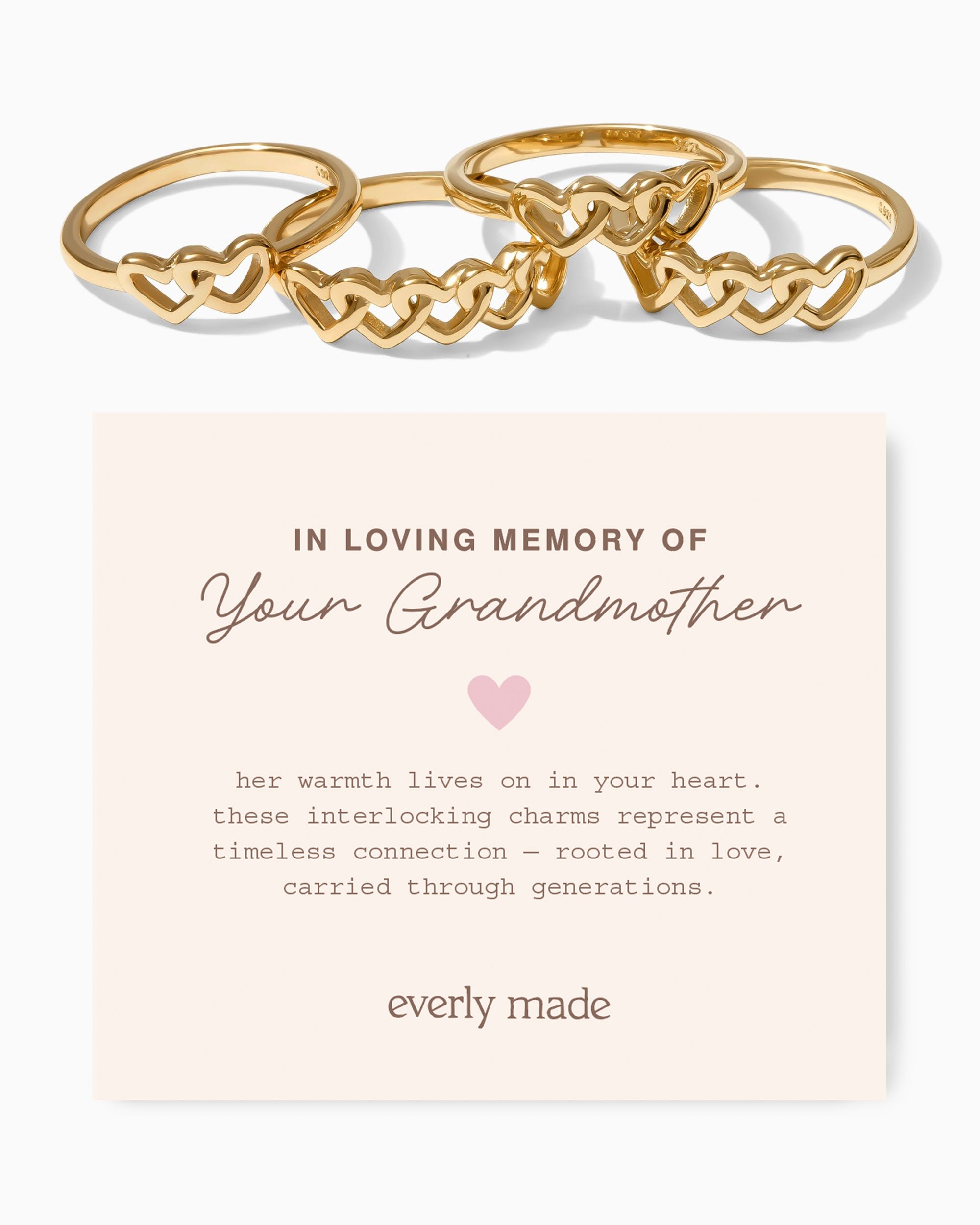Linked Hearts Ring • In Loving Memory of your Grandmother