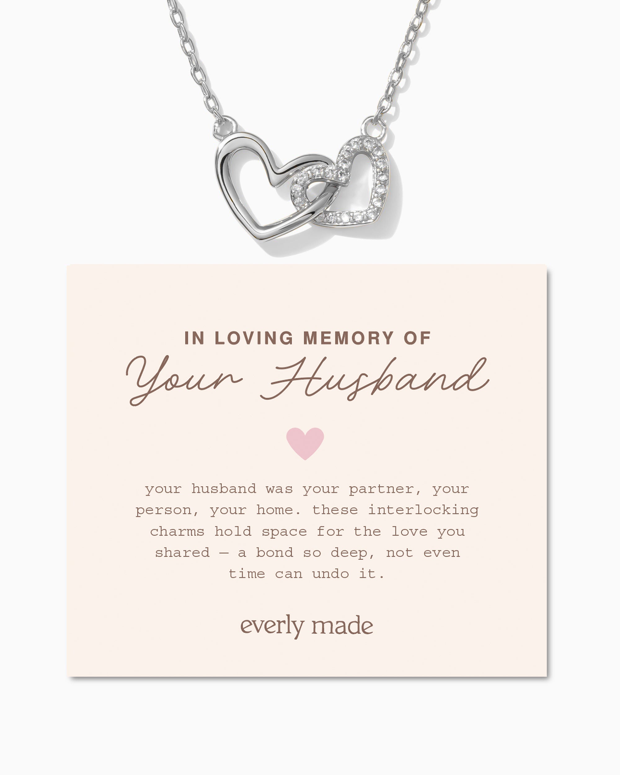 Linked Hearts Necklace • In Loving Memory of your Husband