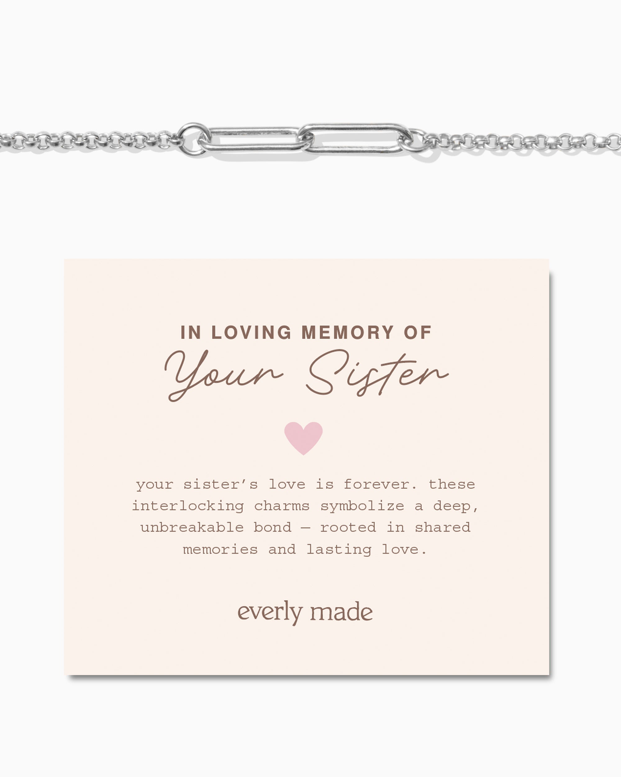 Linked Bracelet • In Loving Memory of your Sister