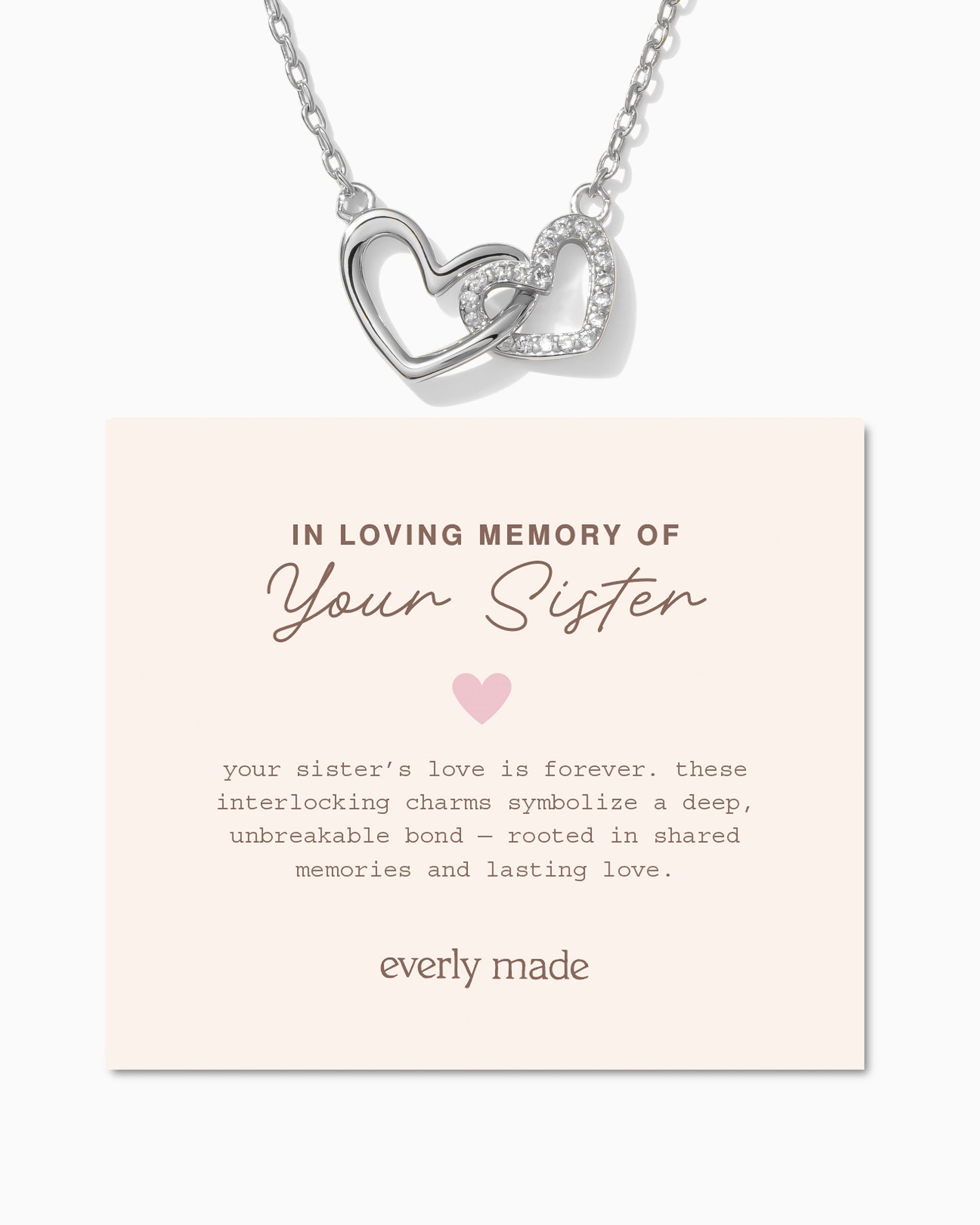 Linked Hearts Necklace • In Loving Memory of your Sister