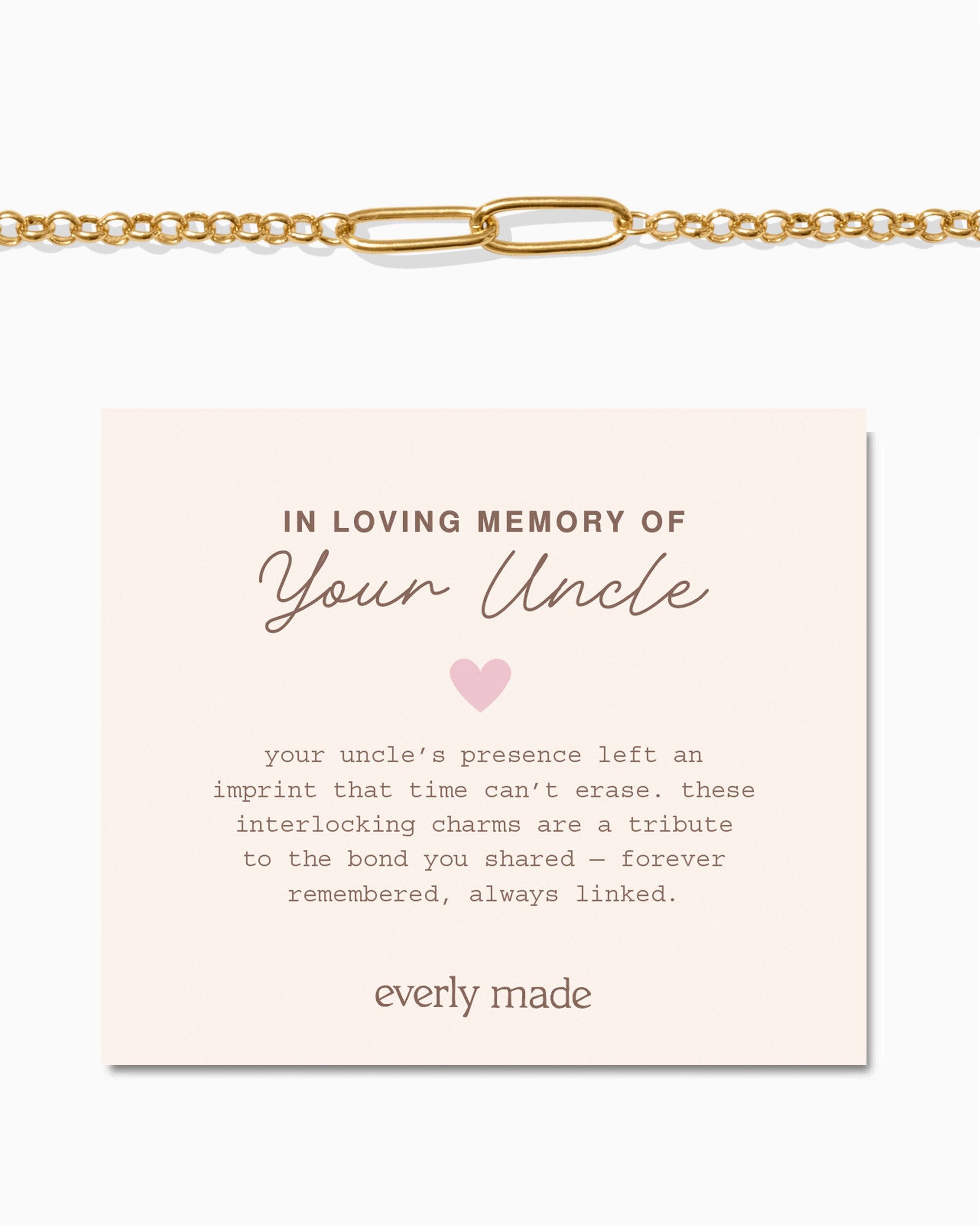 Linked Bracelet • In Loving Memory of your Uncle