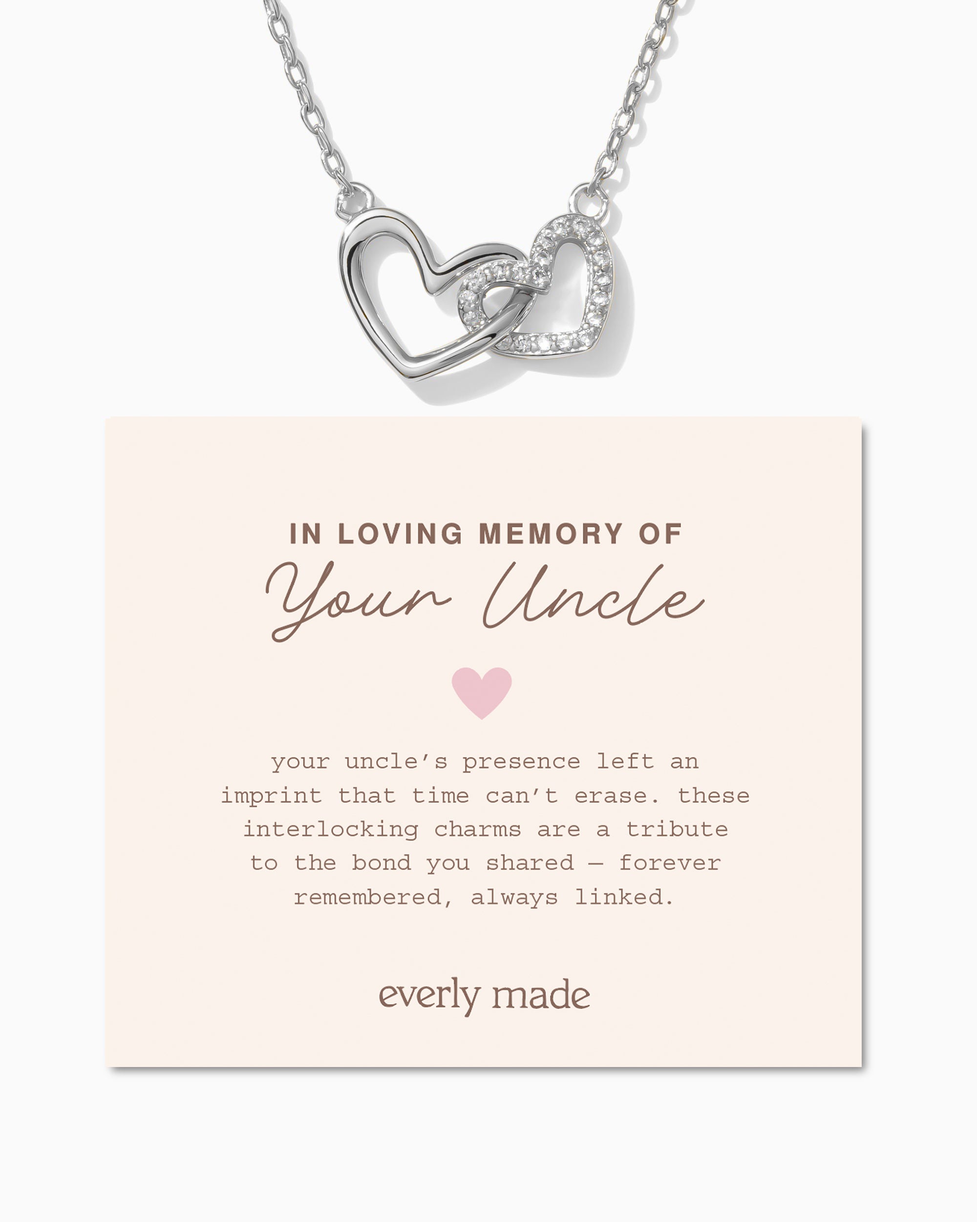 Linked Hearts Necklace • In Loving Memory of your Uncle