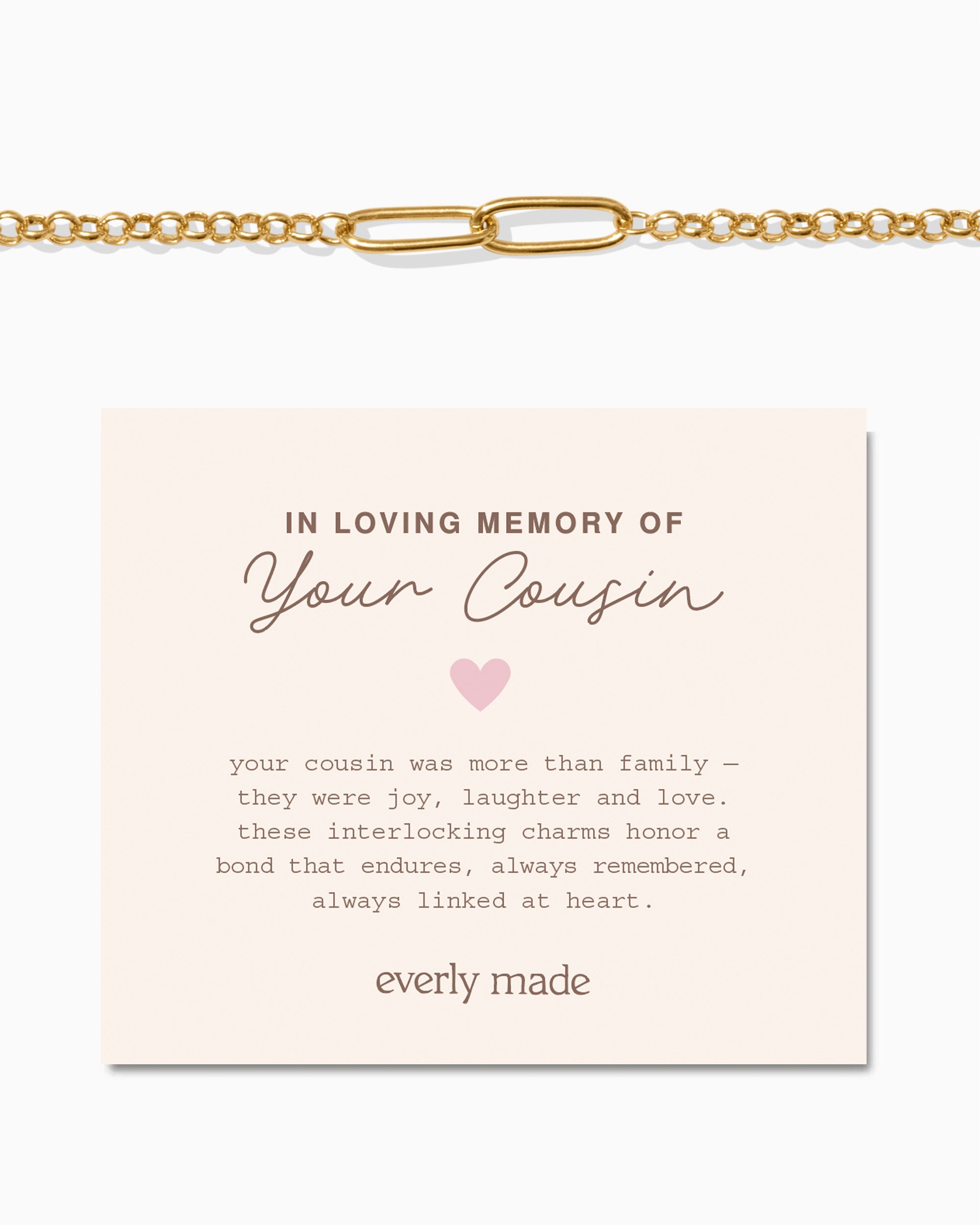 Linked Bracelet • In Loving Memory of your Cousin
