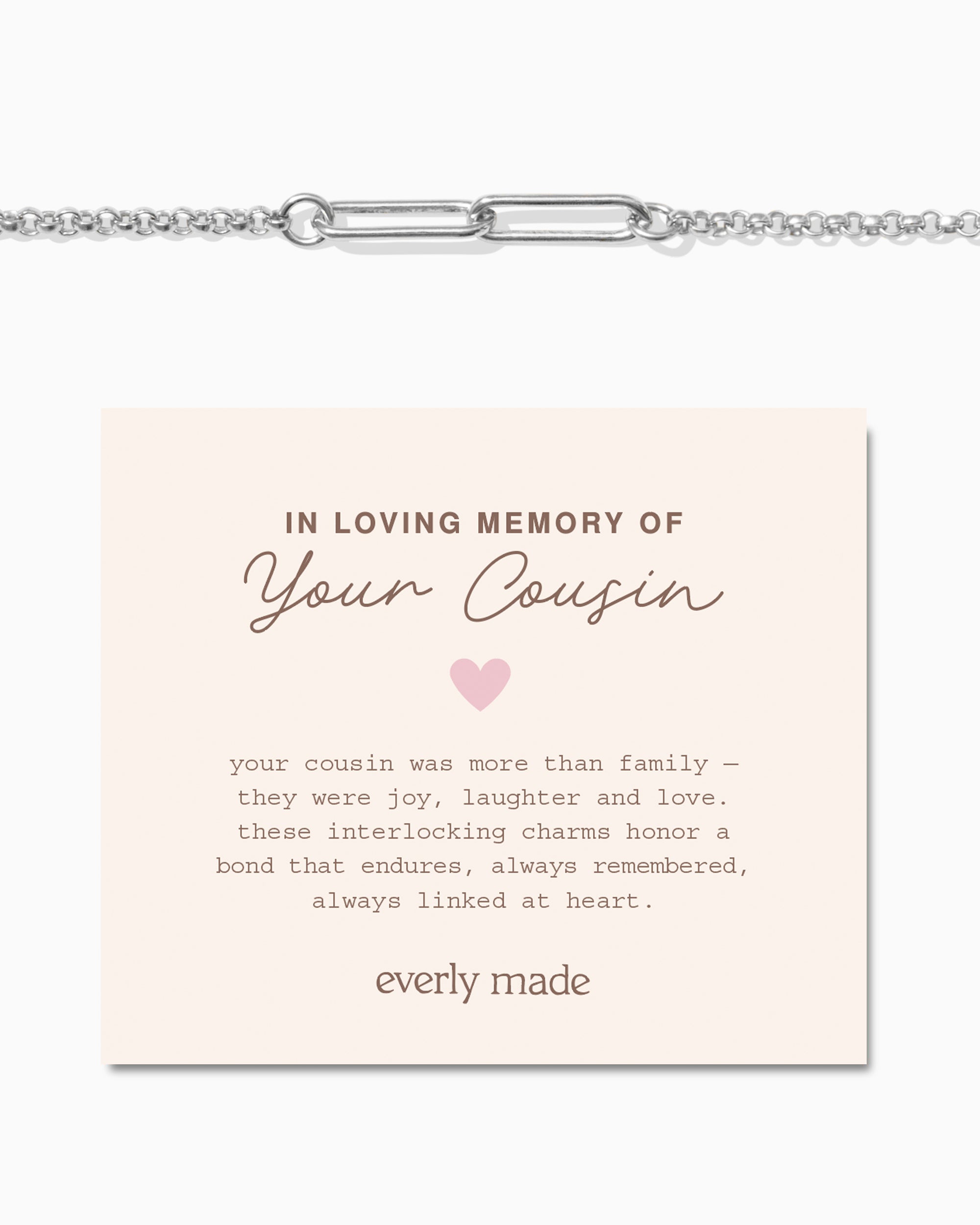 Linked Bracelet • In Loving Memory of your Cousin