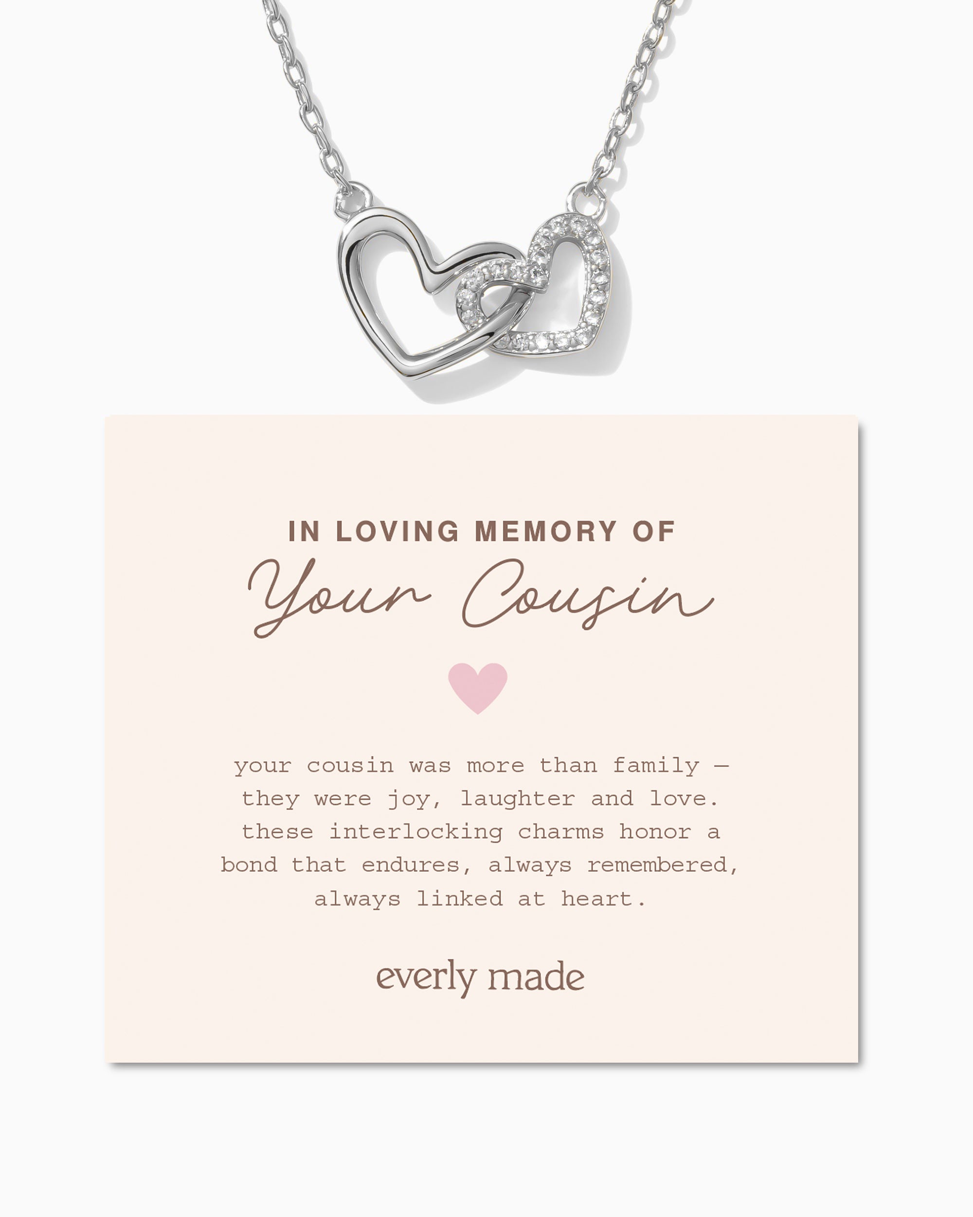 Linked Hearts Necklace • In Loving Memory of your Cousin