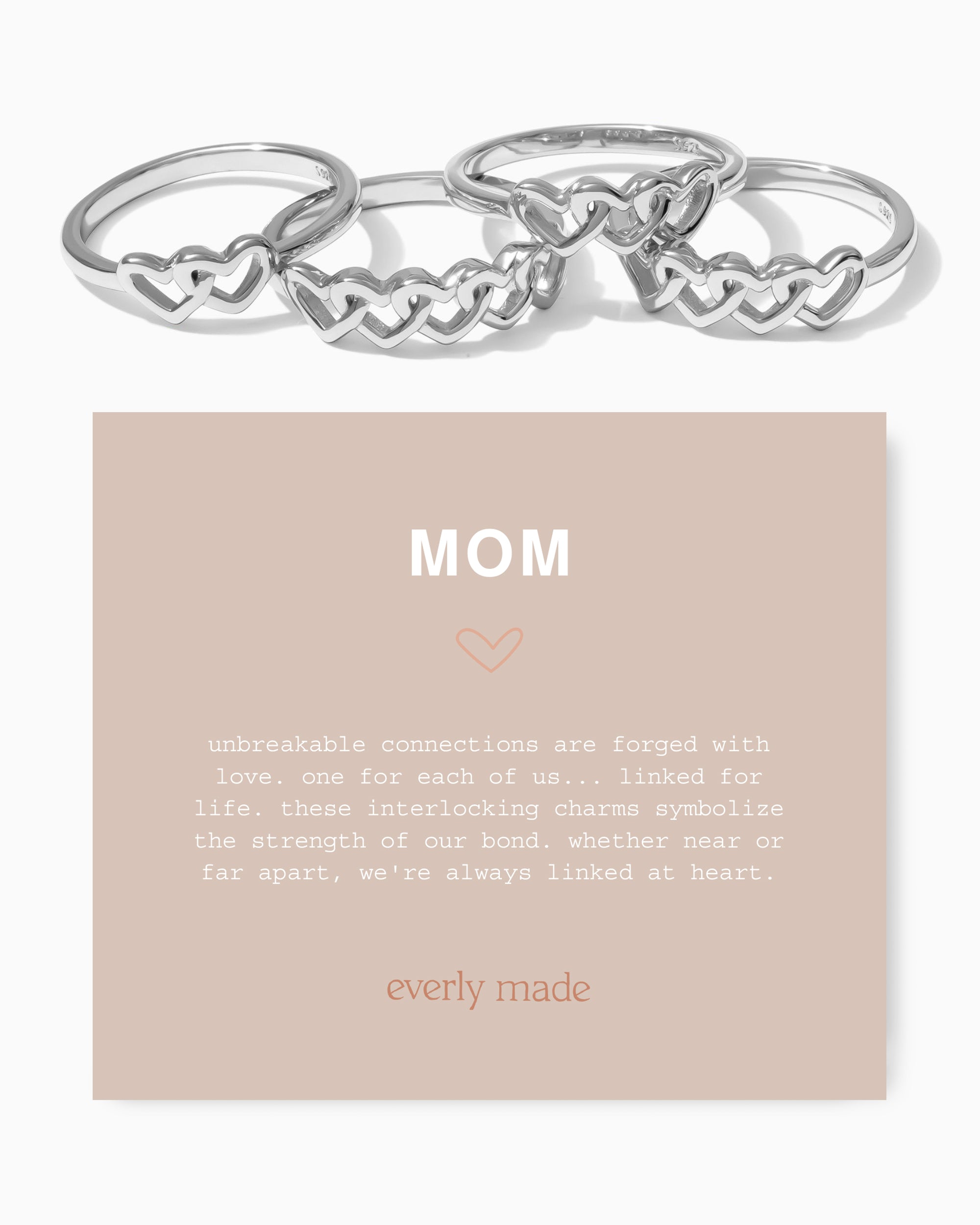 Linked Hearts Ring • Mom