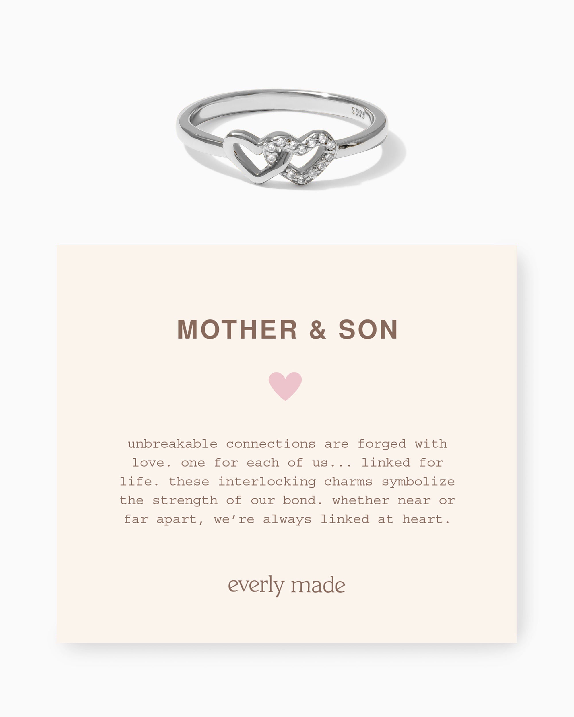 Linked Hearts CZ Ring • Mother & Son (Final Sale)