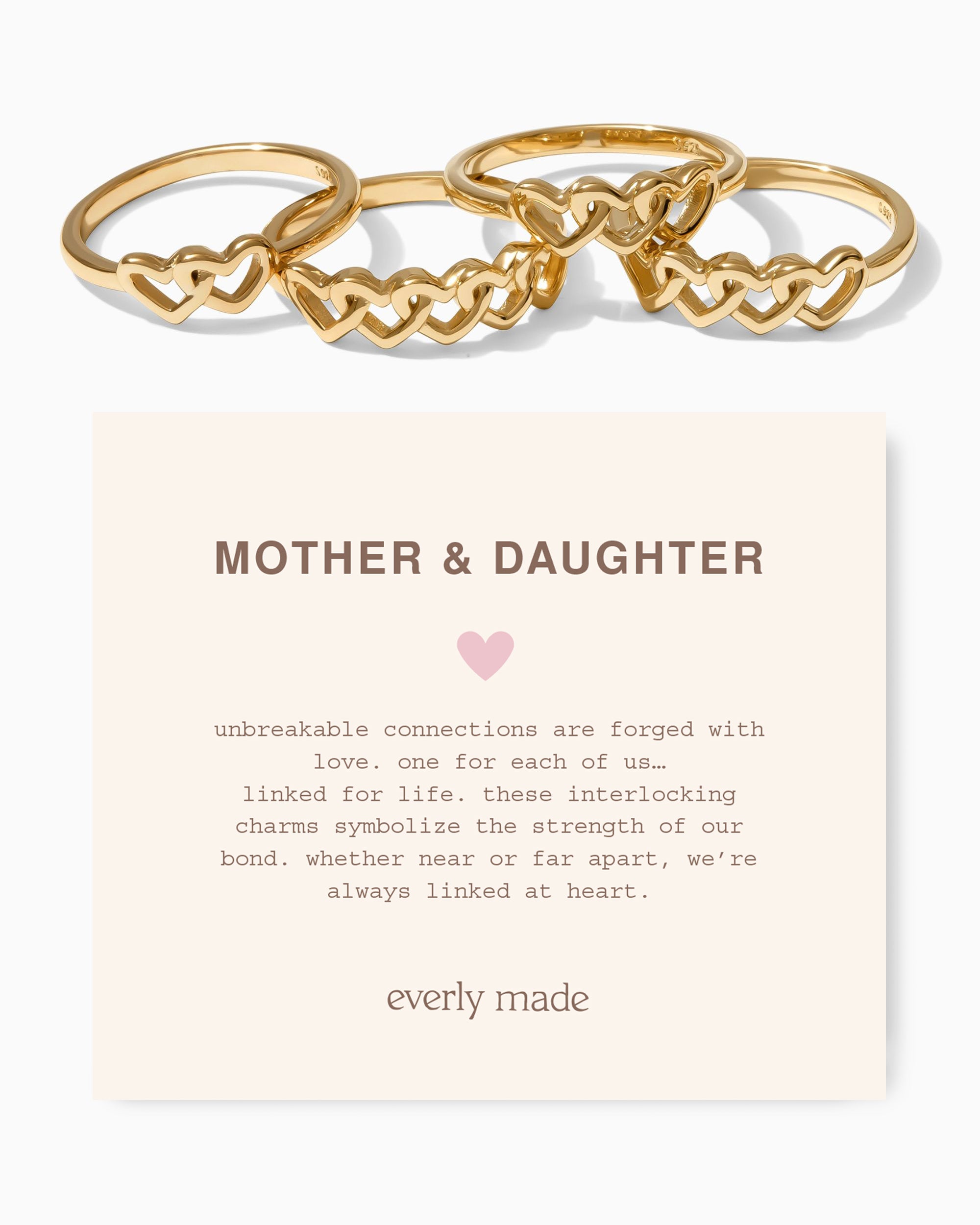 Linked Hearts Ring • Mother & Daughter