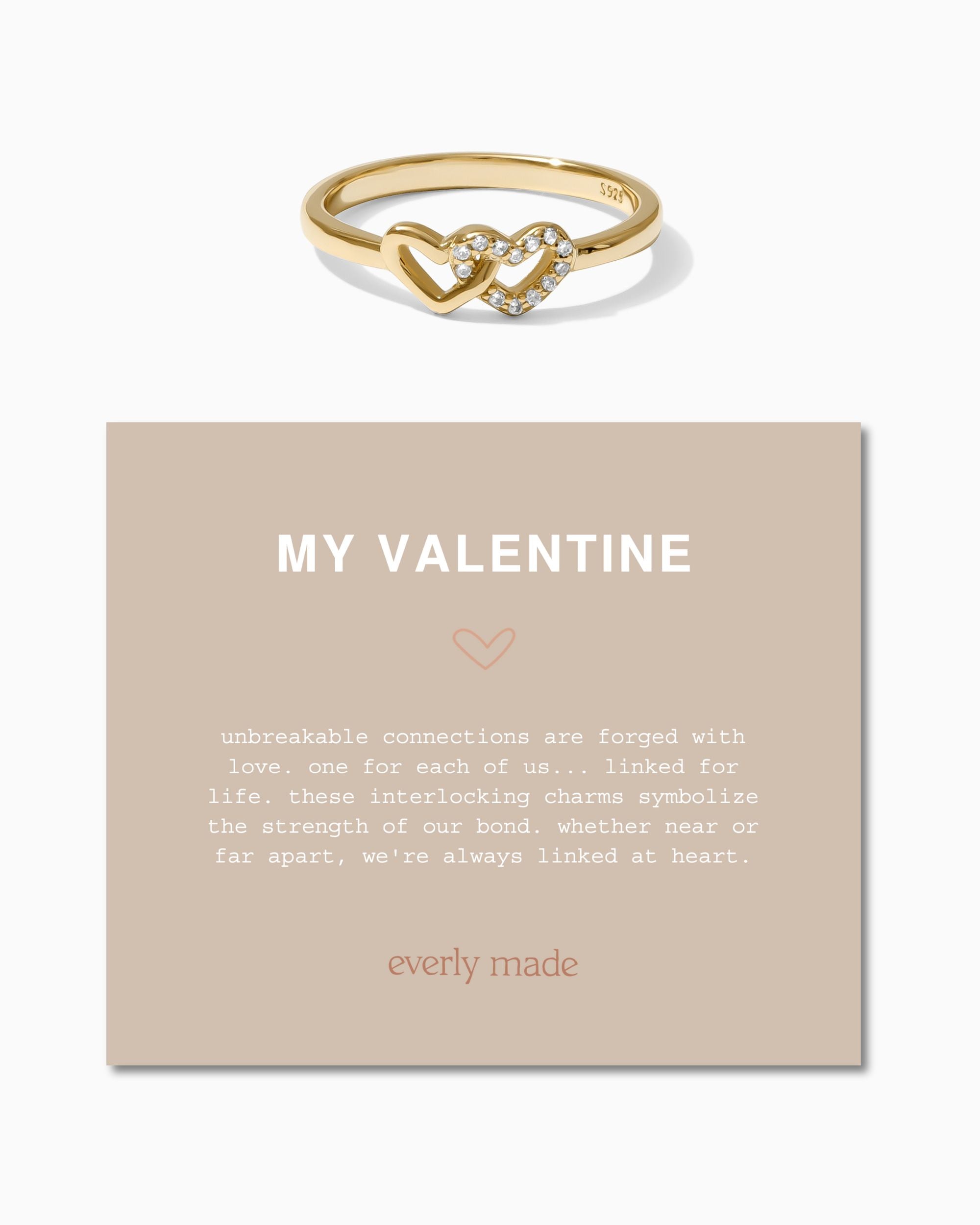Linked Hearts CZ Ring • My Valentine (Final Sale)