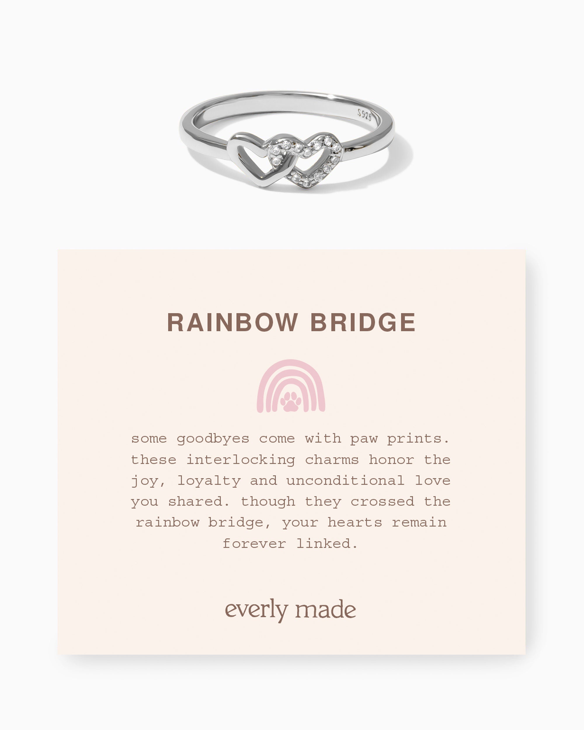 Linked Hearts CZ Ring • Rainbow Bridge (Final Sale)