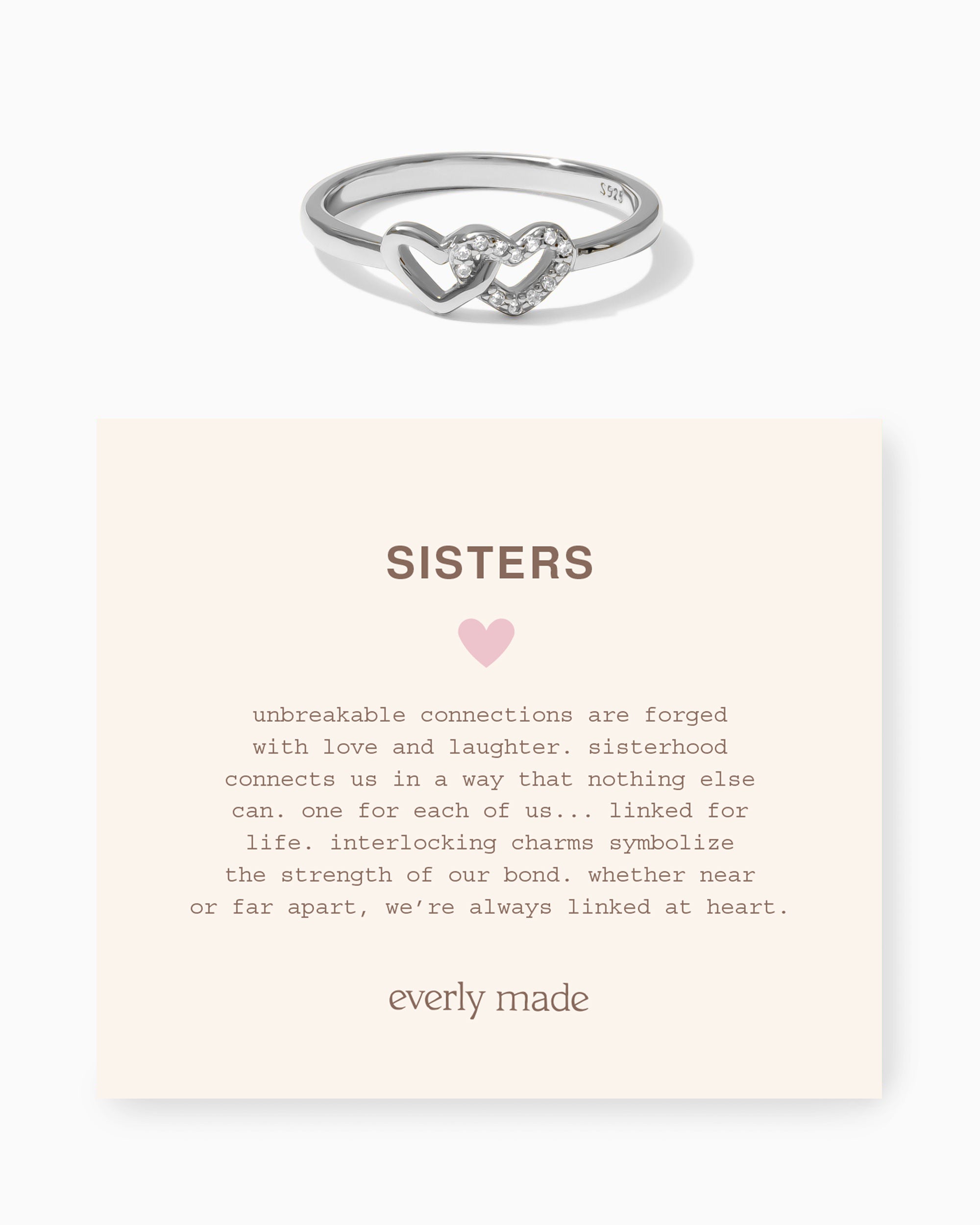 Linked Hearts CZ Ring • Sisters (Final Sale)
