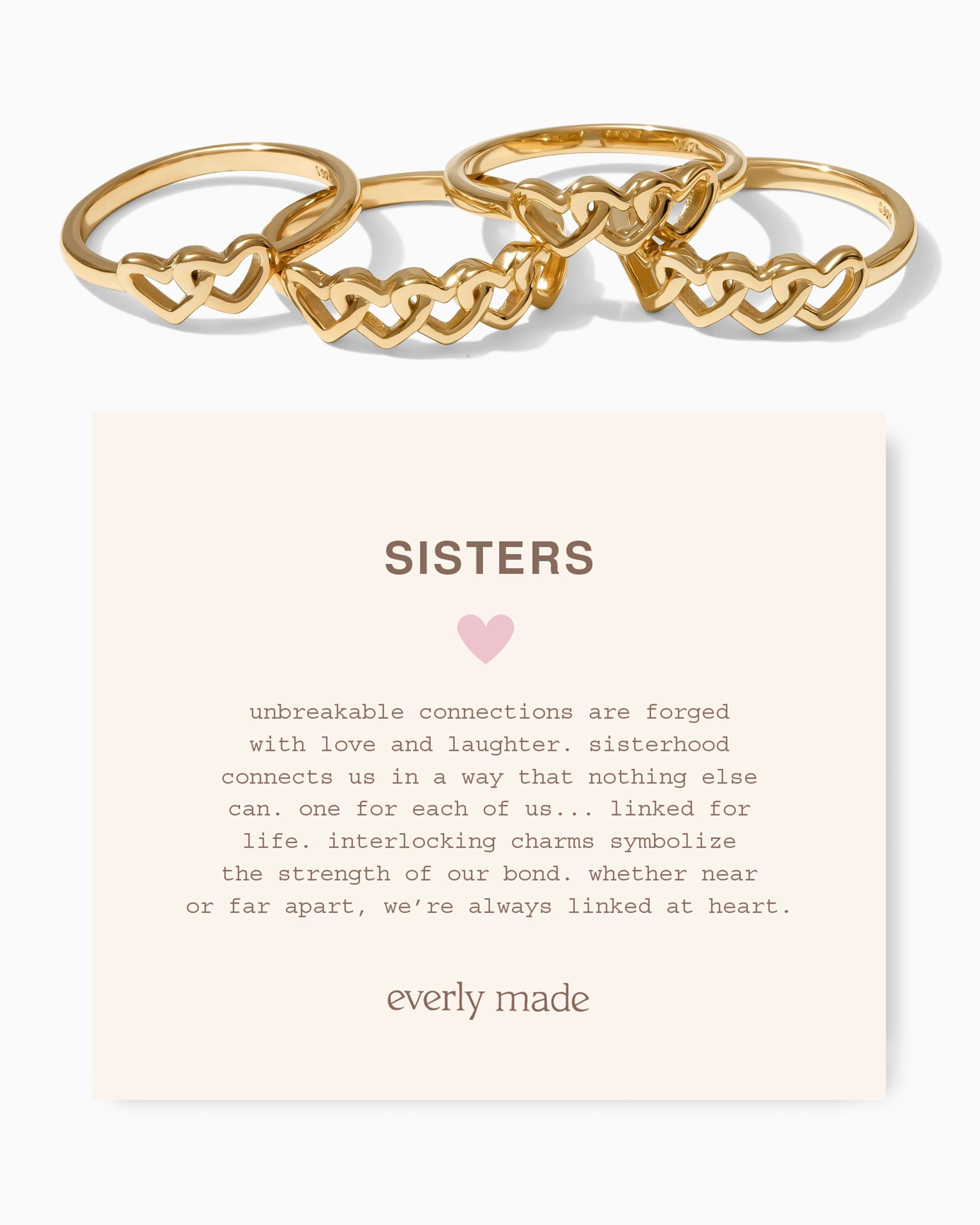Linked Hearts Ring • Sisters