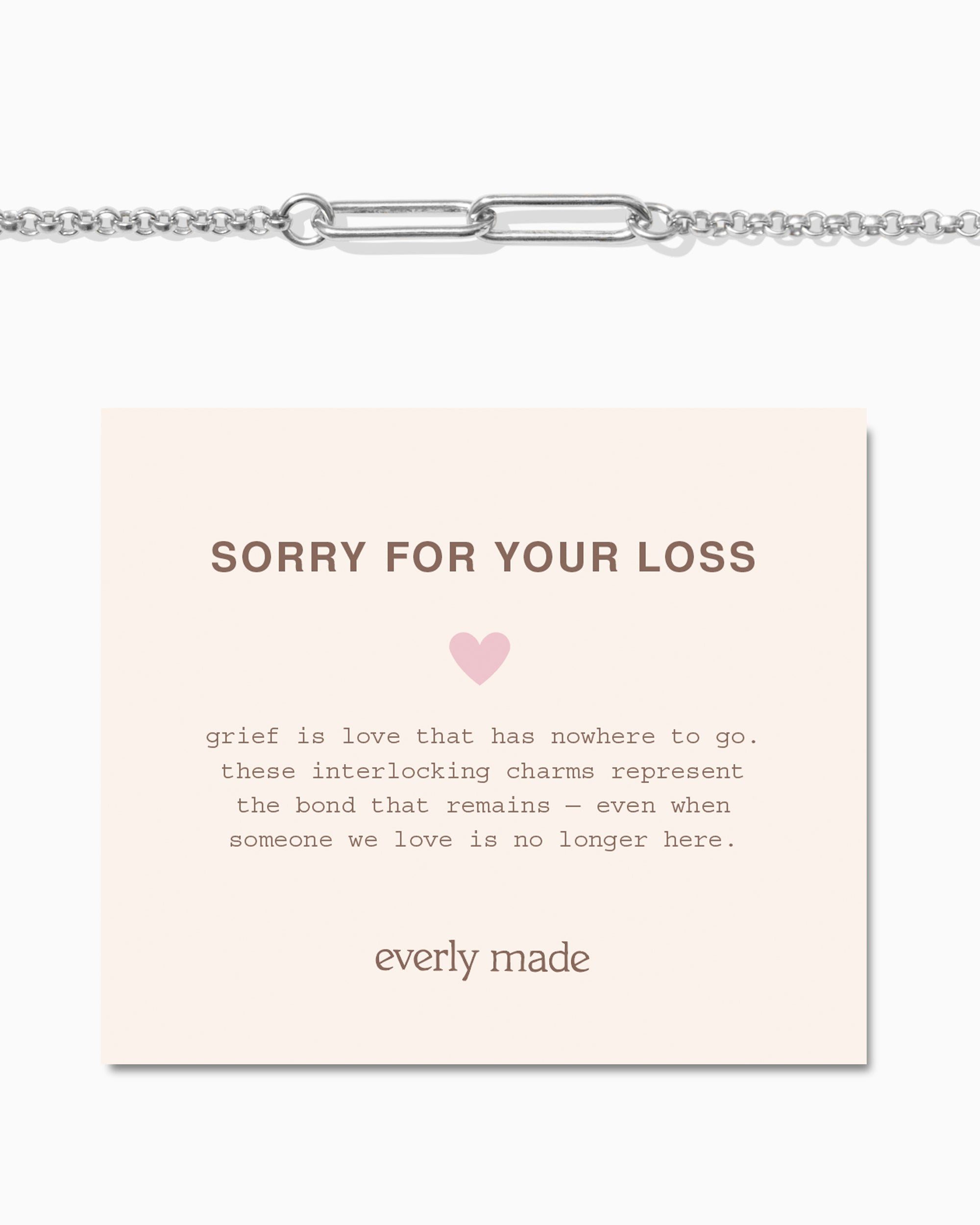 Linked Bracelet • Sorry For Your Loss