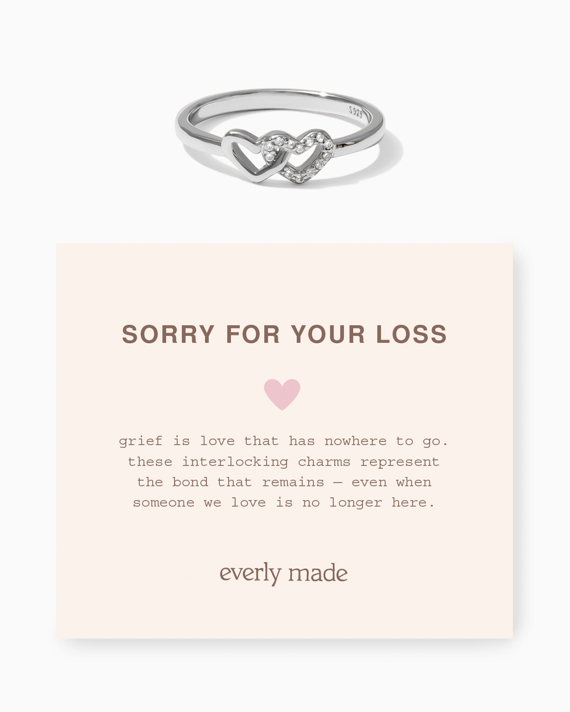 Linked Hearts CZ Ring • Sorry for your Loss (Final Sale)