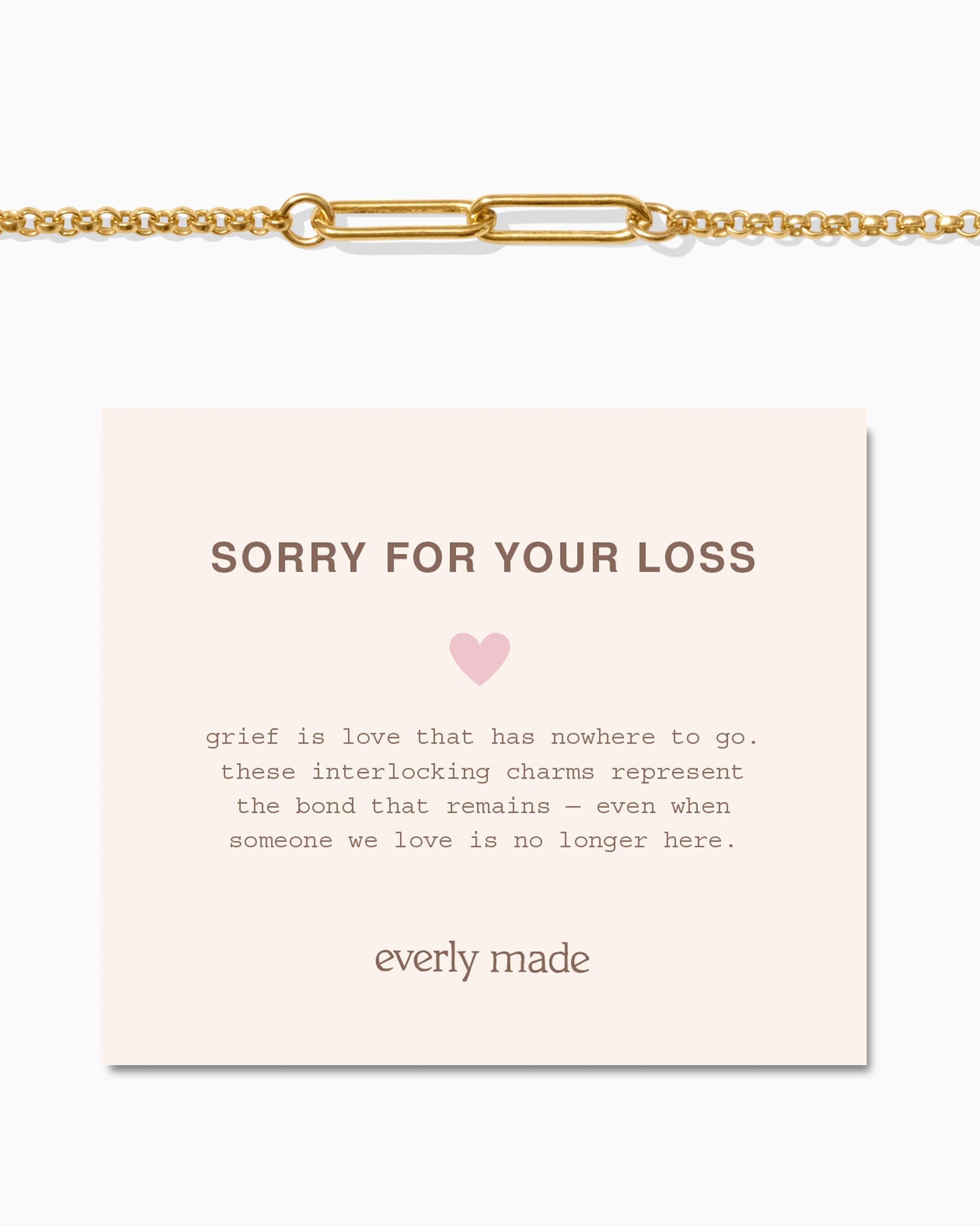 Linked Bracelet • Sorry For Your Loss