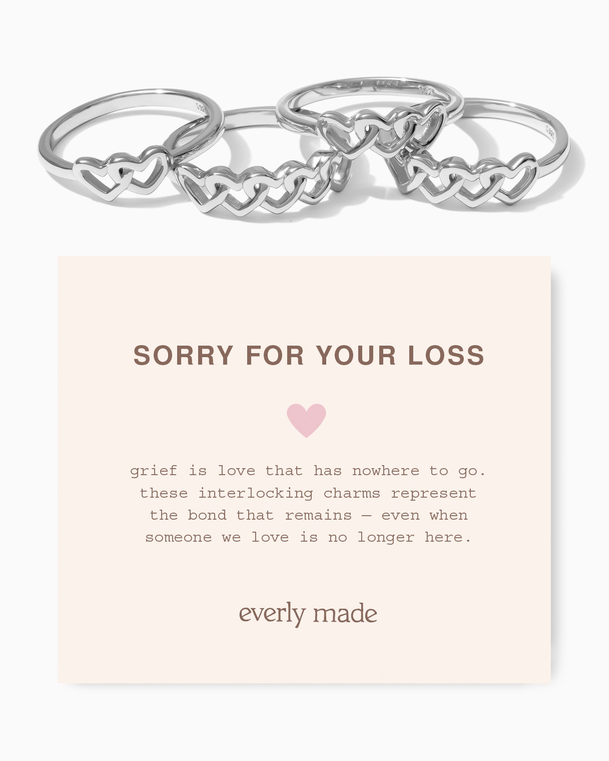 Linked Hearts Ring • Sorry for your Loss