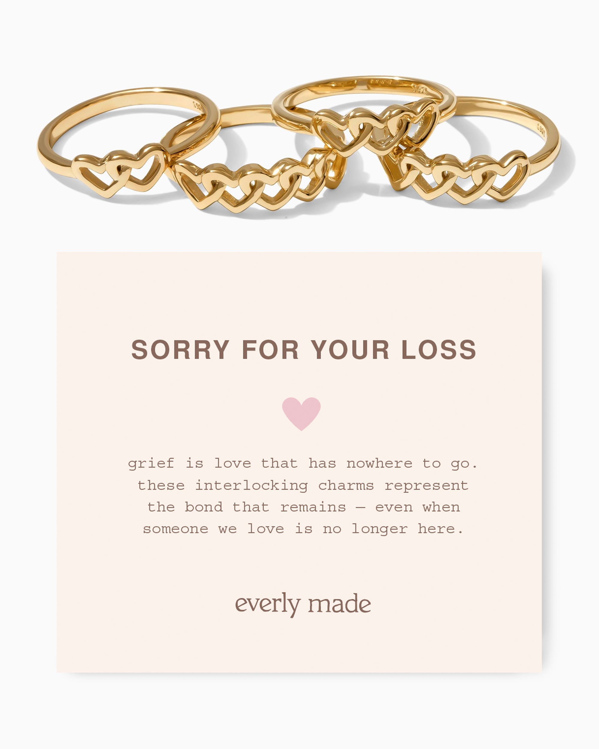 Linked Hearts Ring • Sorry for your Loss