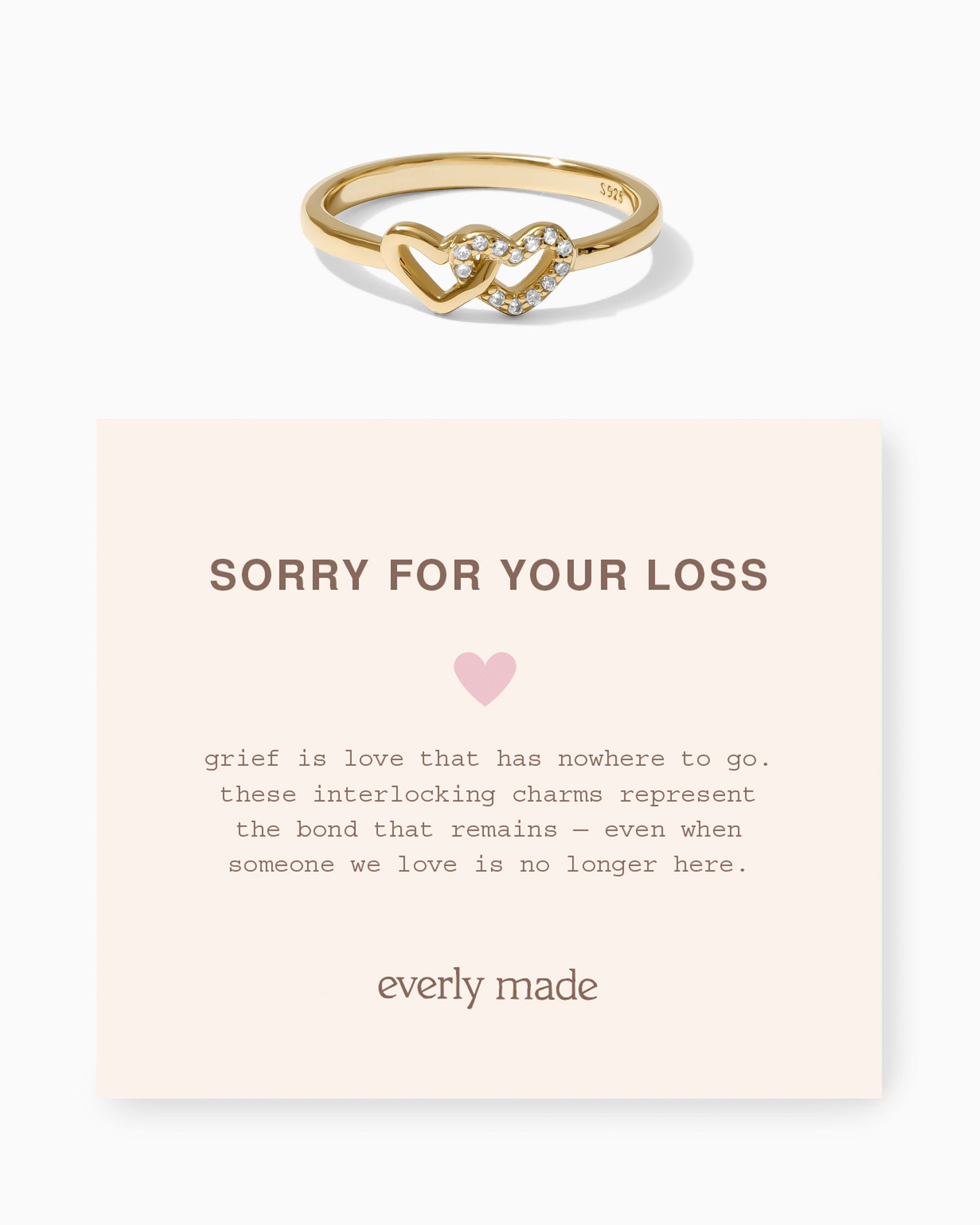 Linked Hearts CZ Ring • Sorry for your Loss (Final Sale)