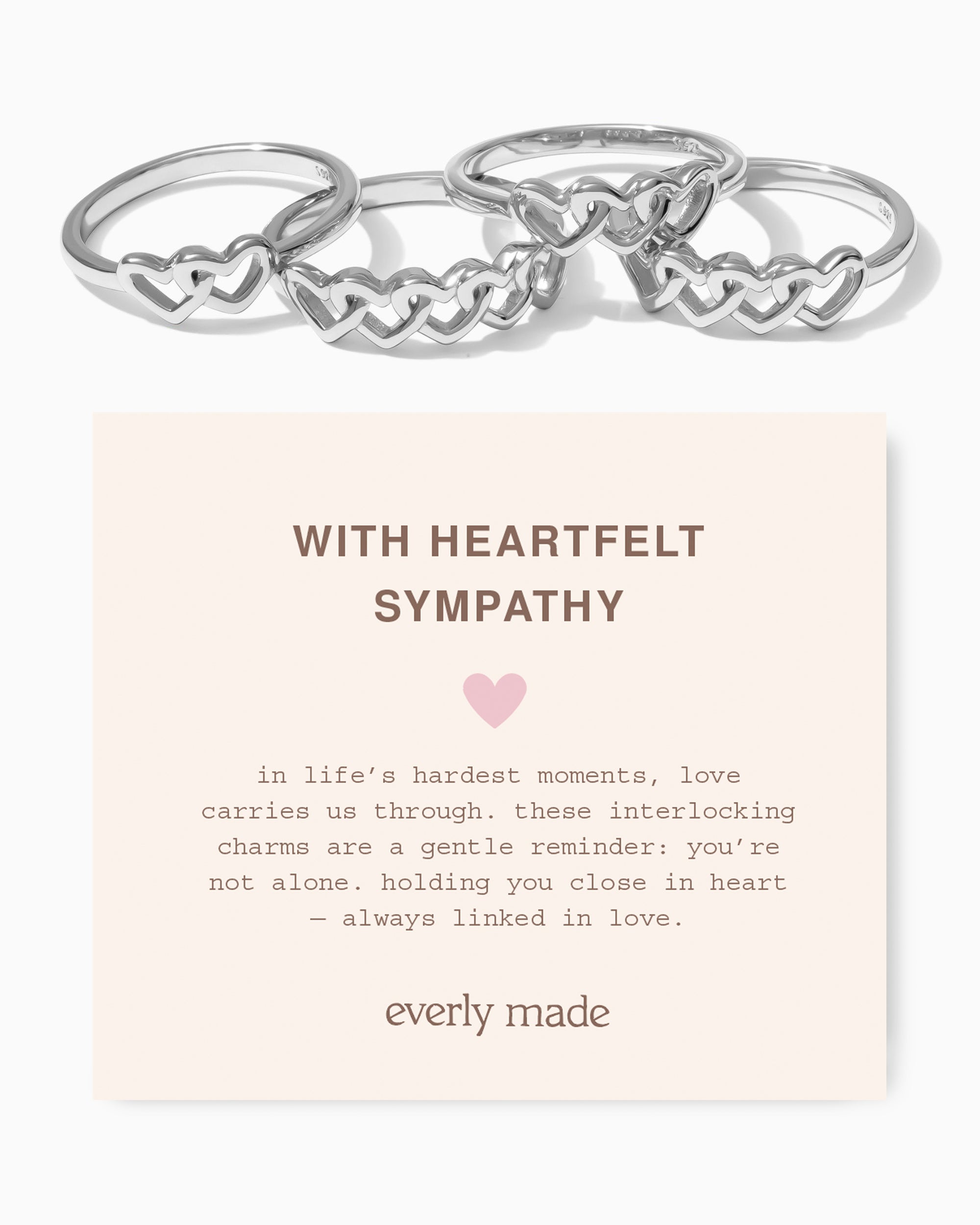 Linked Hearts Ring • With Heartfelt Sympathy