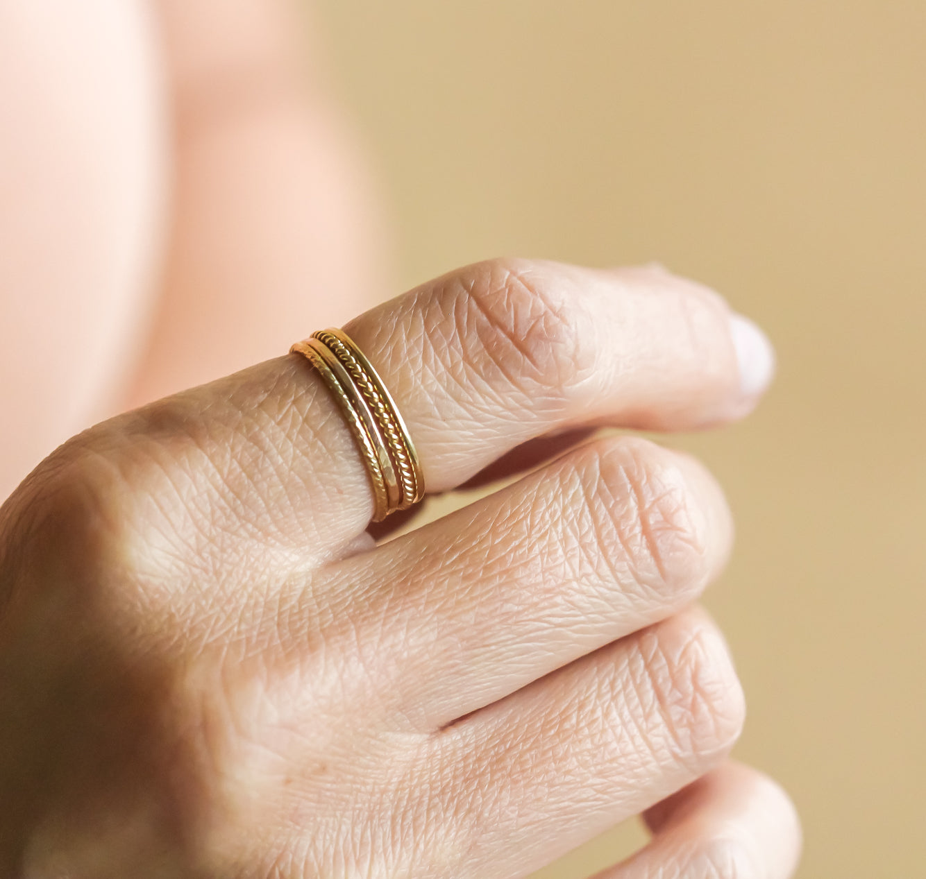 Hammered Stacking Ring (Final Sale)