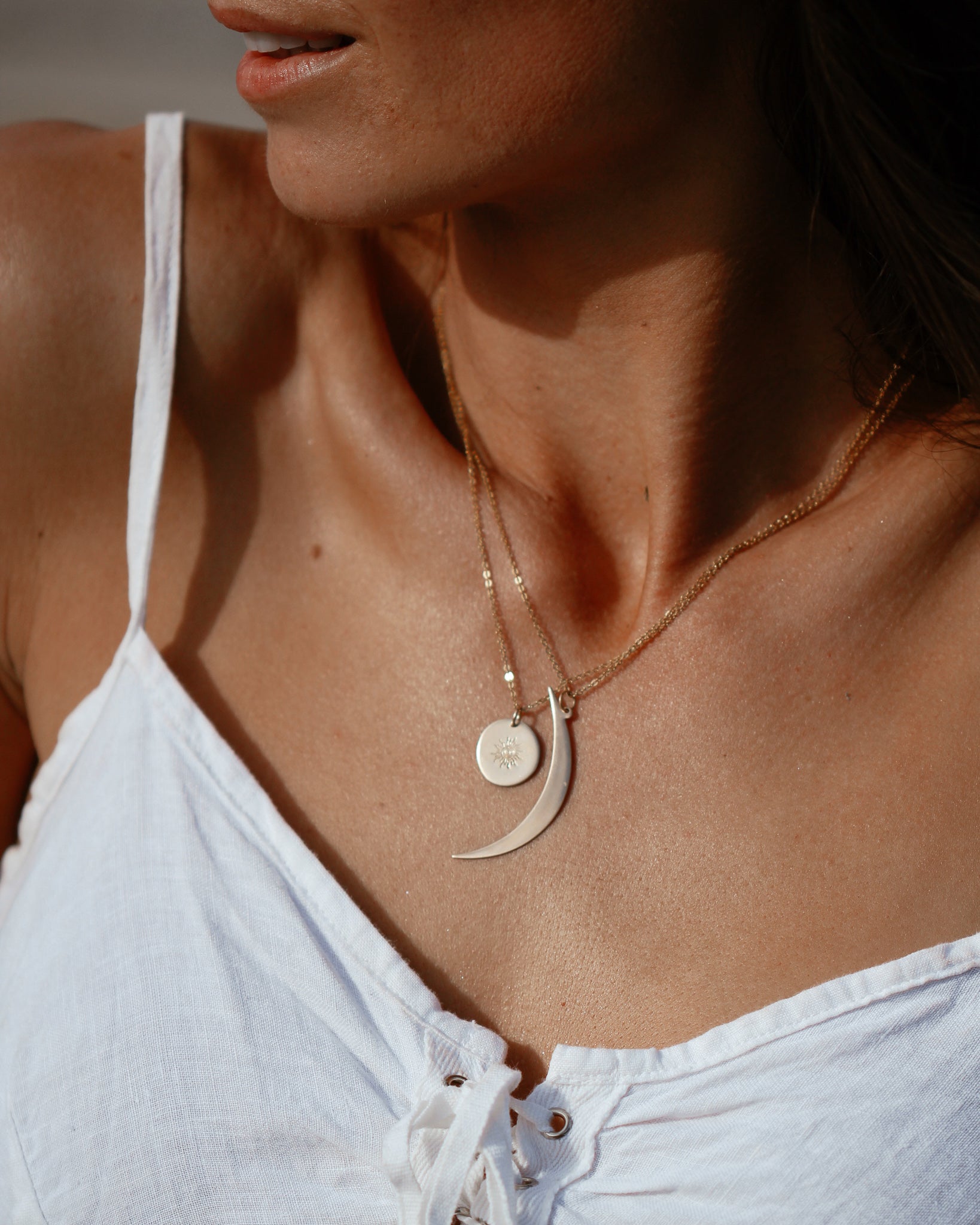 Waxing Crescent Moon Necklace