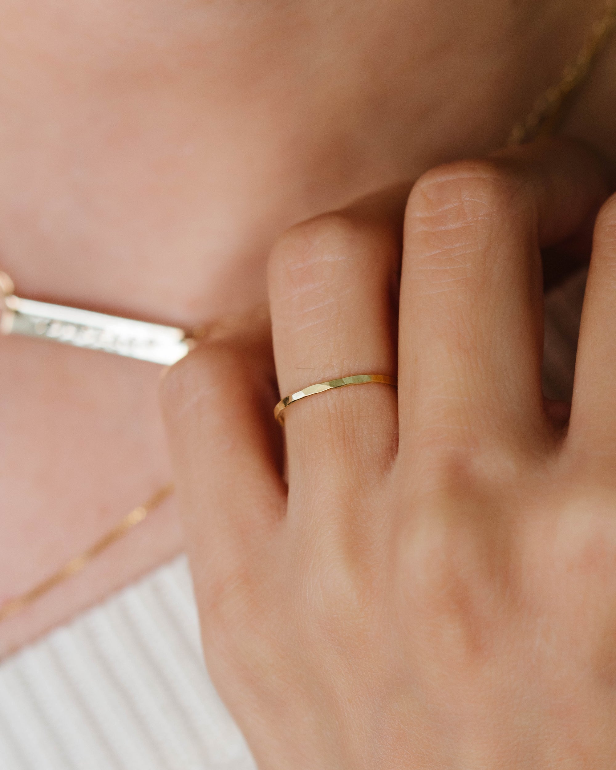 Hammered Stacking Ring (Final Sale)