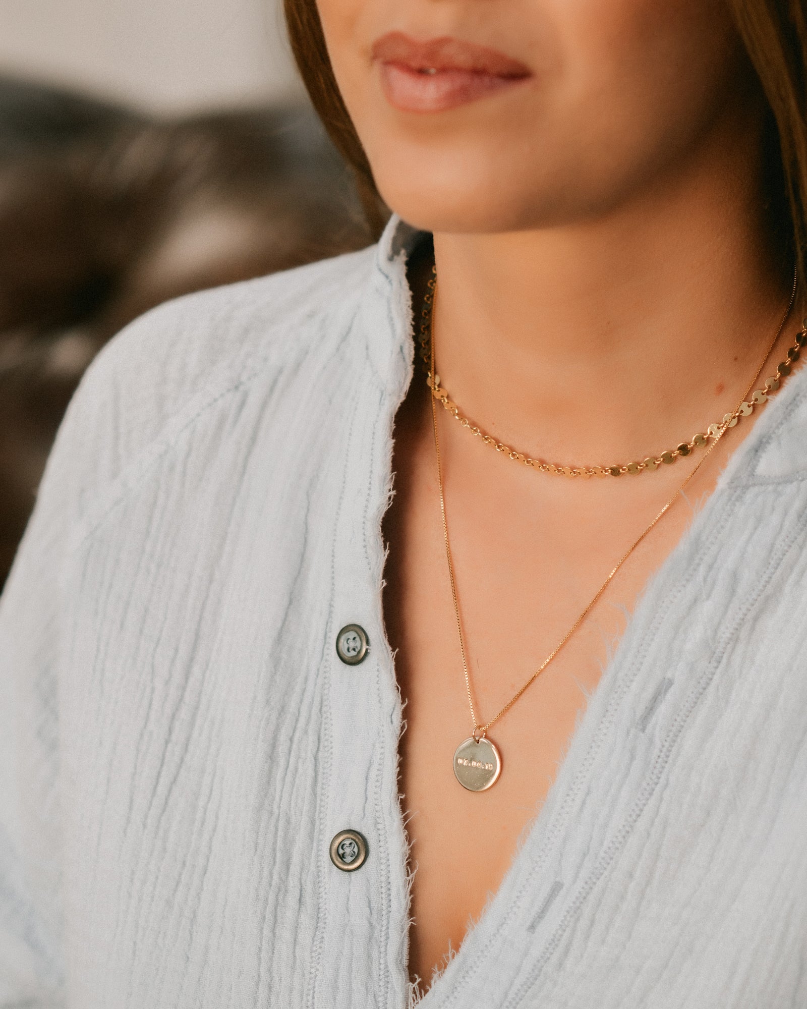 Date 16mm Coin Necklace