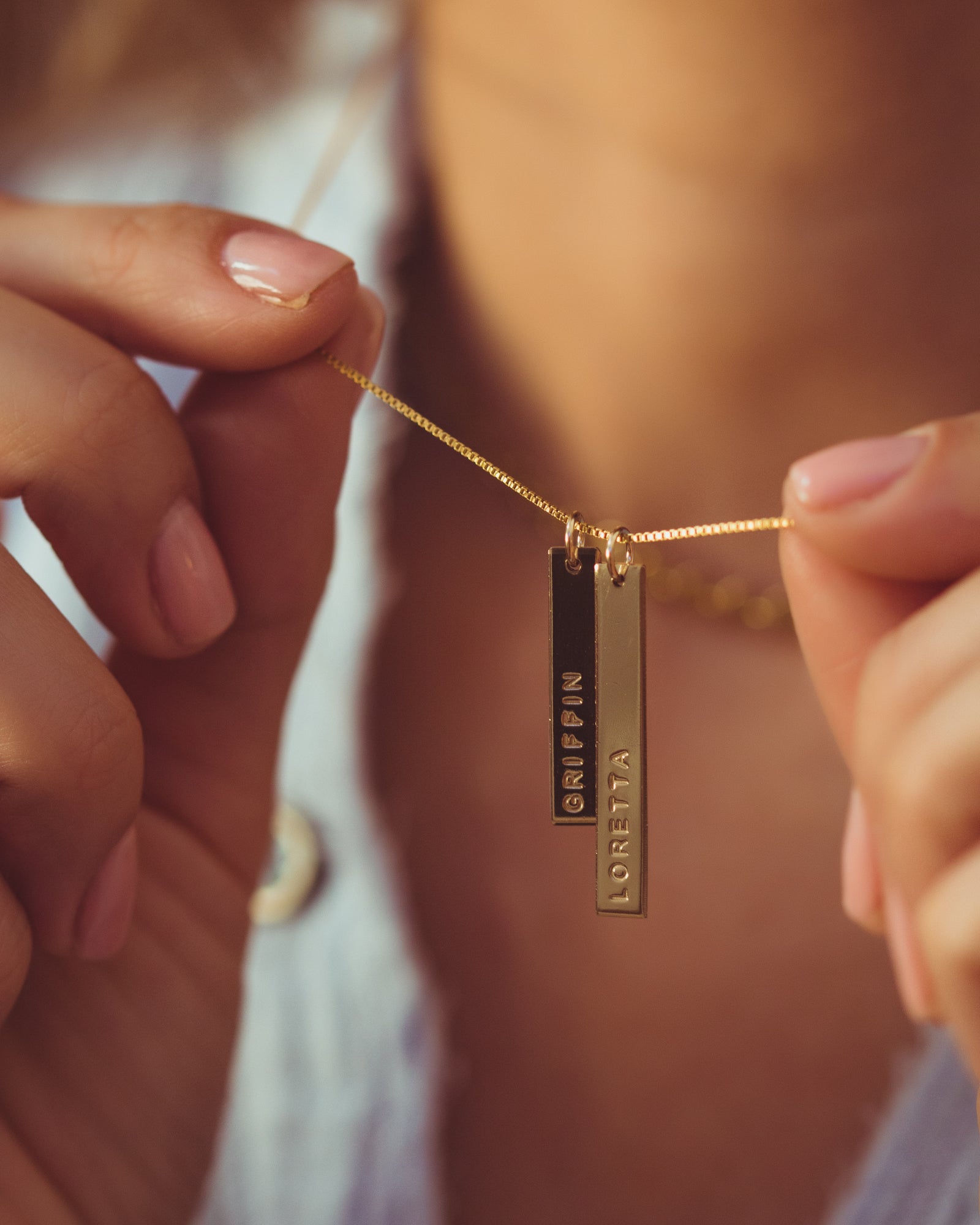 Nova Skinny Double Bar Necklace