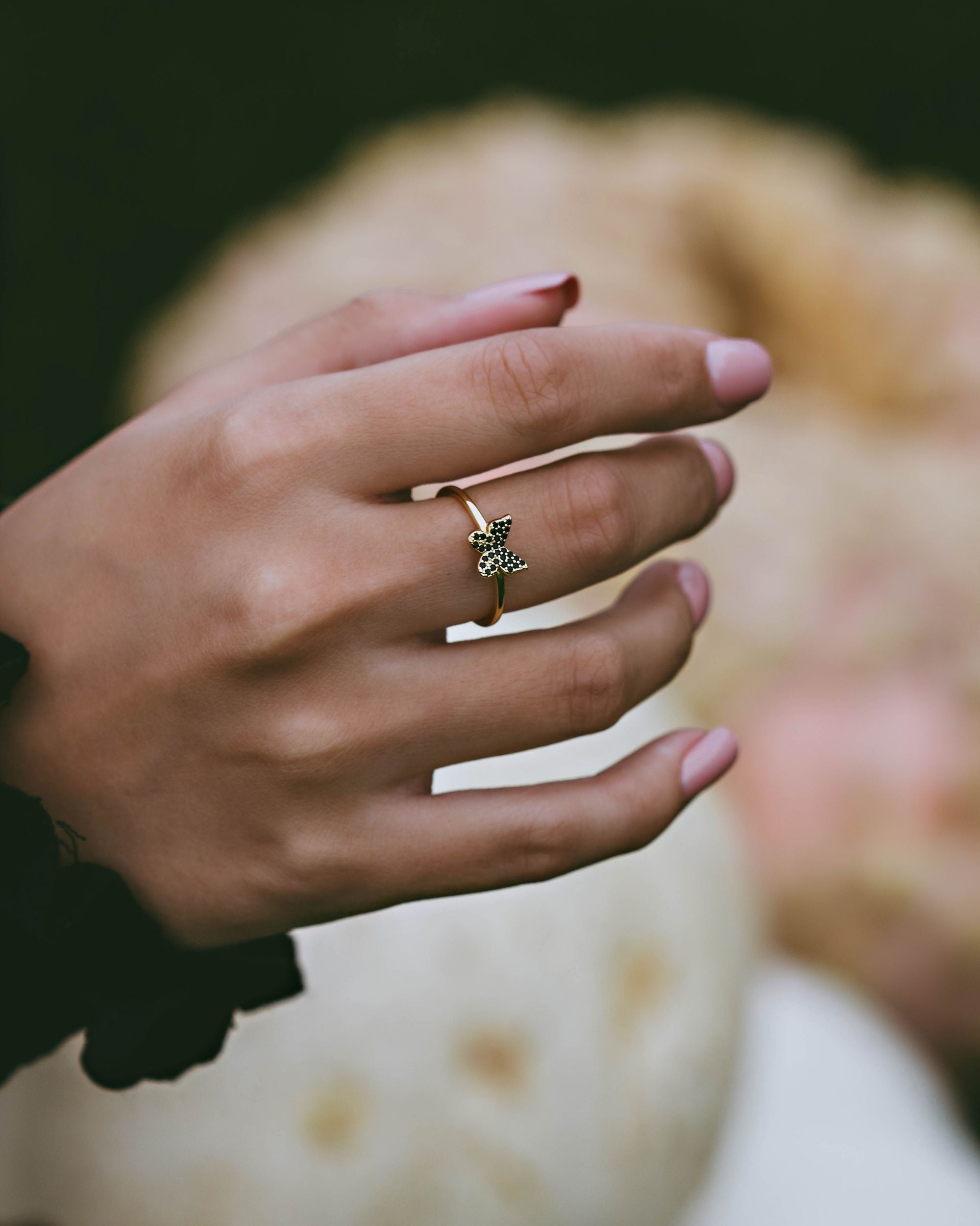 Black Butterfly Ring (Final Sale)