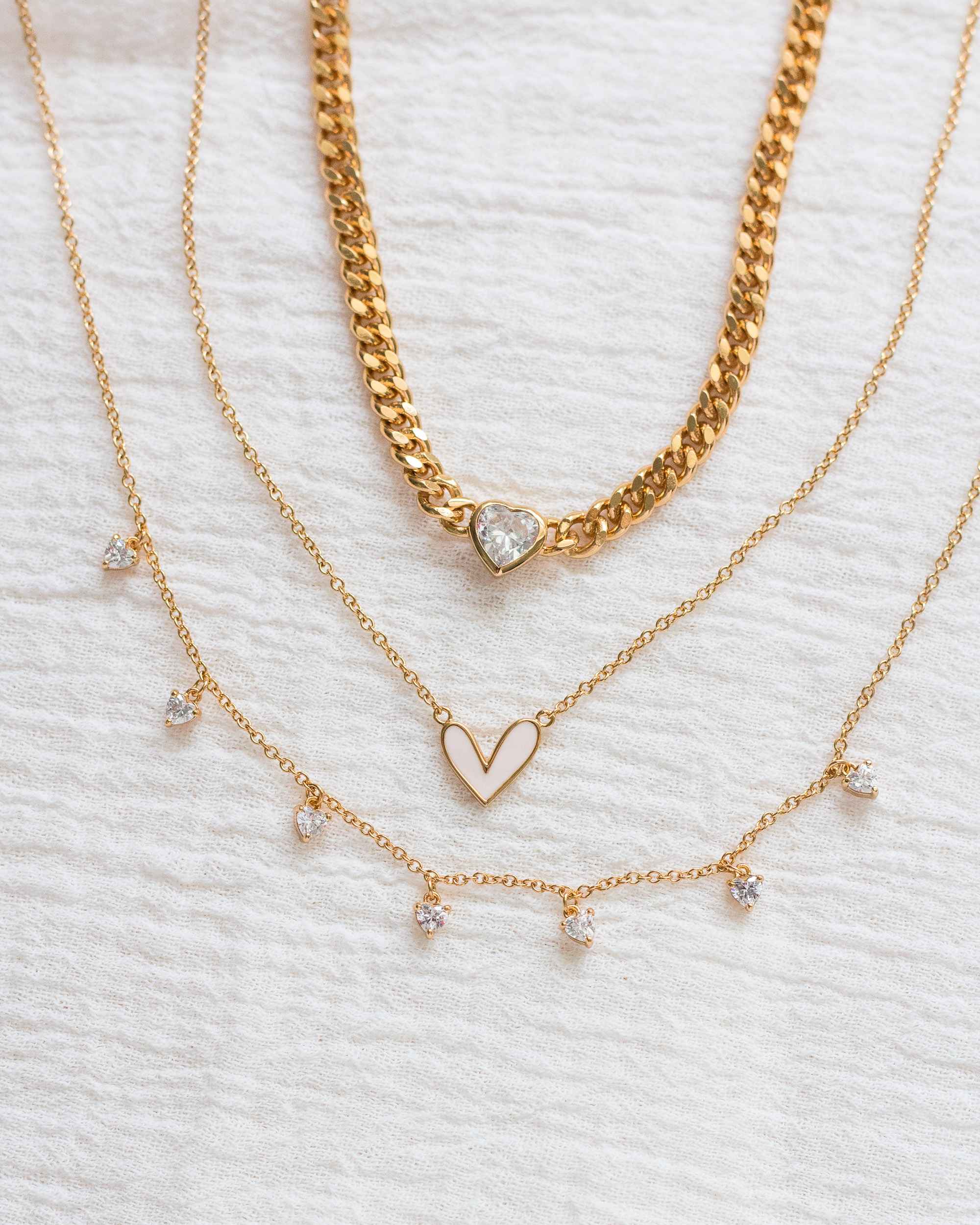 Peyton Multi Heart CZ Necklace (Final Sale)
