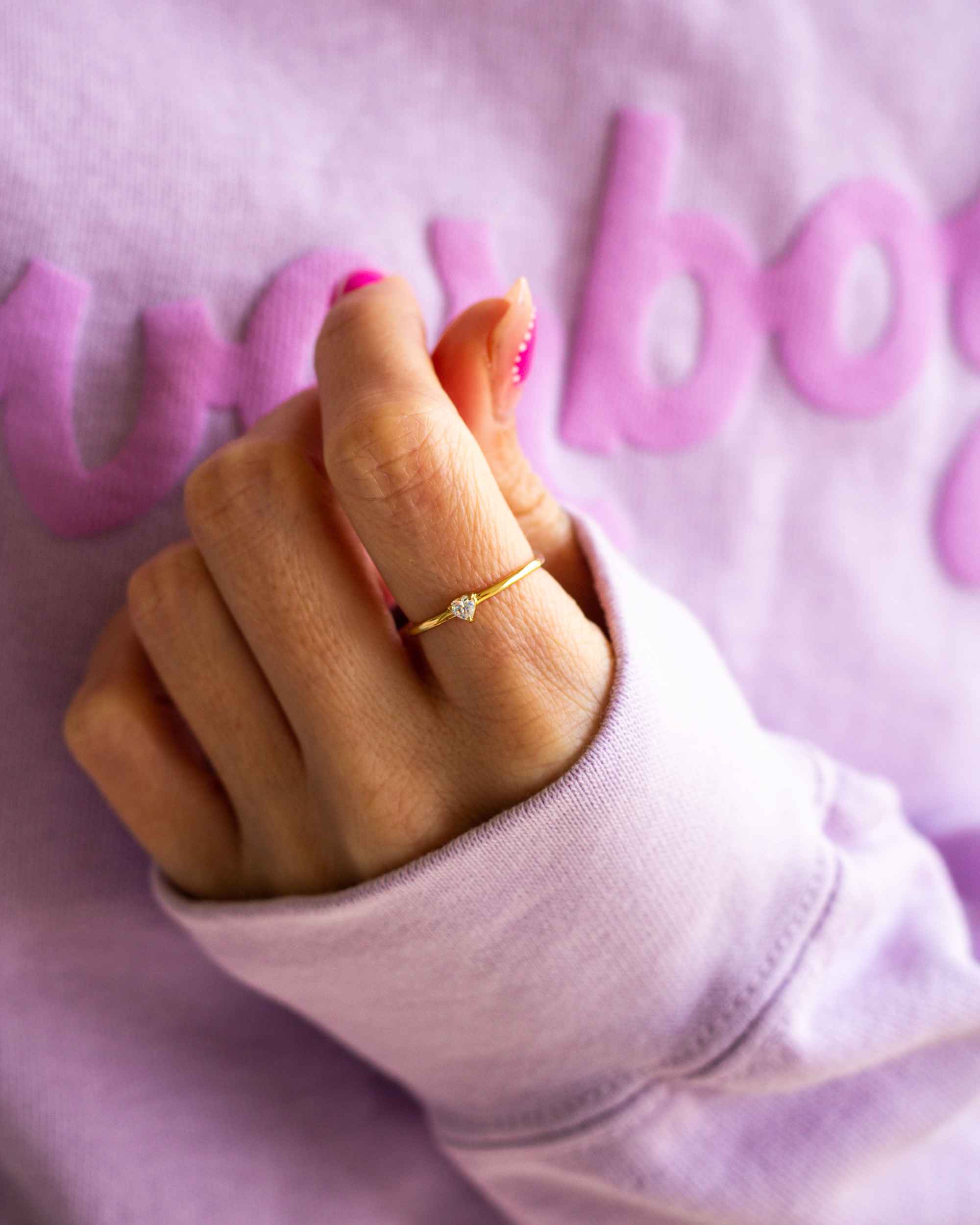 Peyton Tiny Heart CZ Ring (Final Sale)