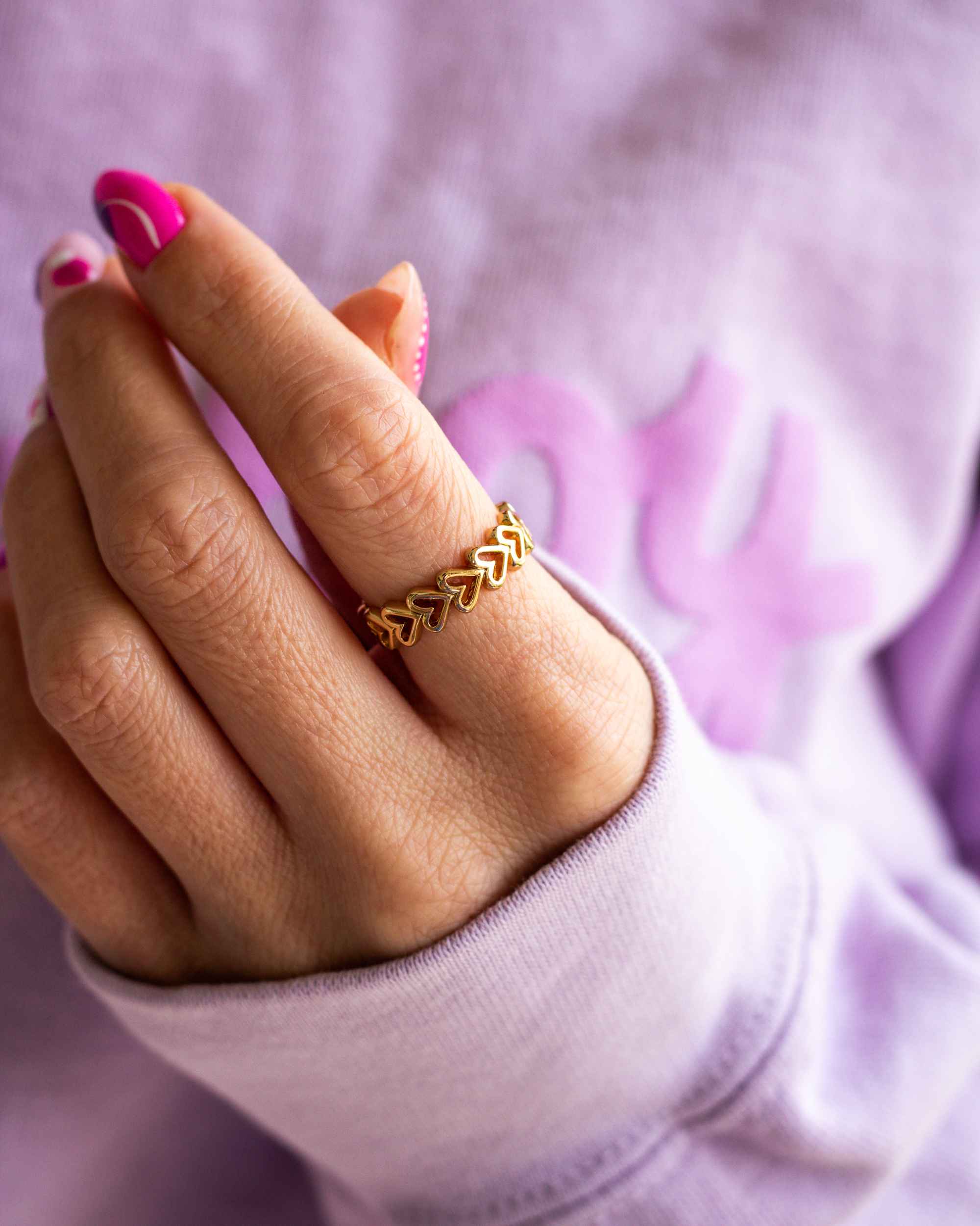 Vivian Heart Band Ring (Final Sale)