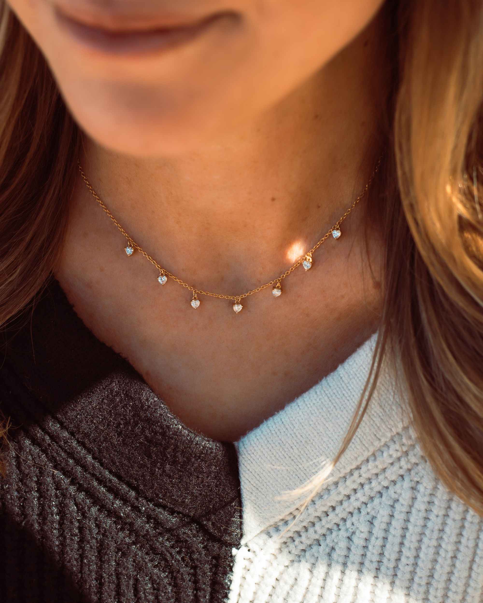 Peyton Multi Heart CZ Necklace (Final Sale)