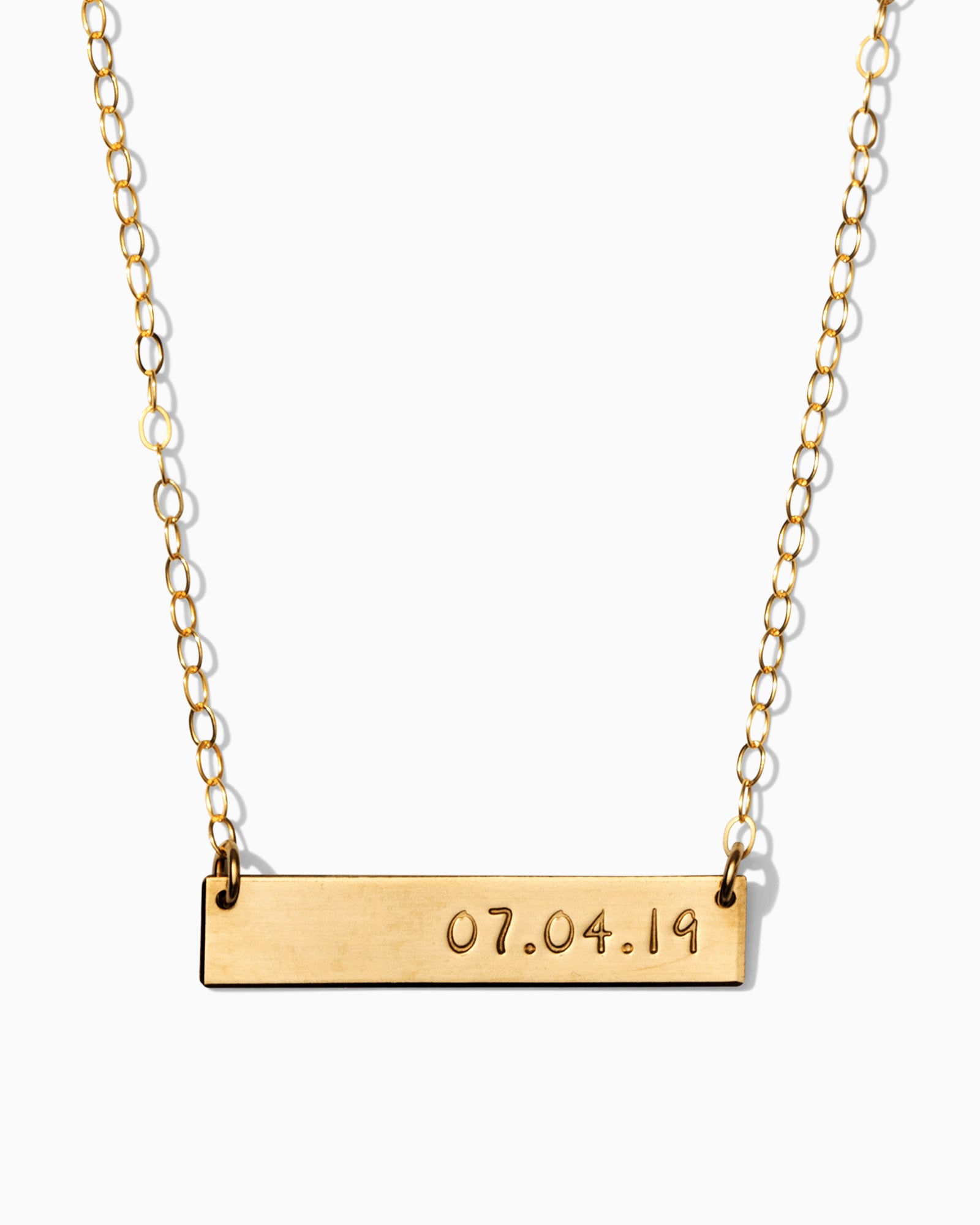 Date Bar Necklace