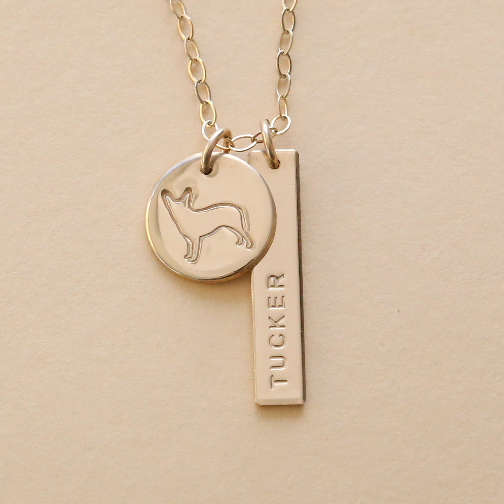 Personalized Australian Cattle Dog Necklace