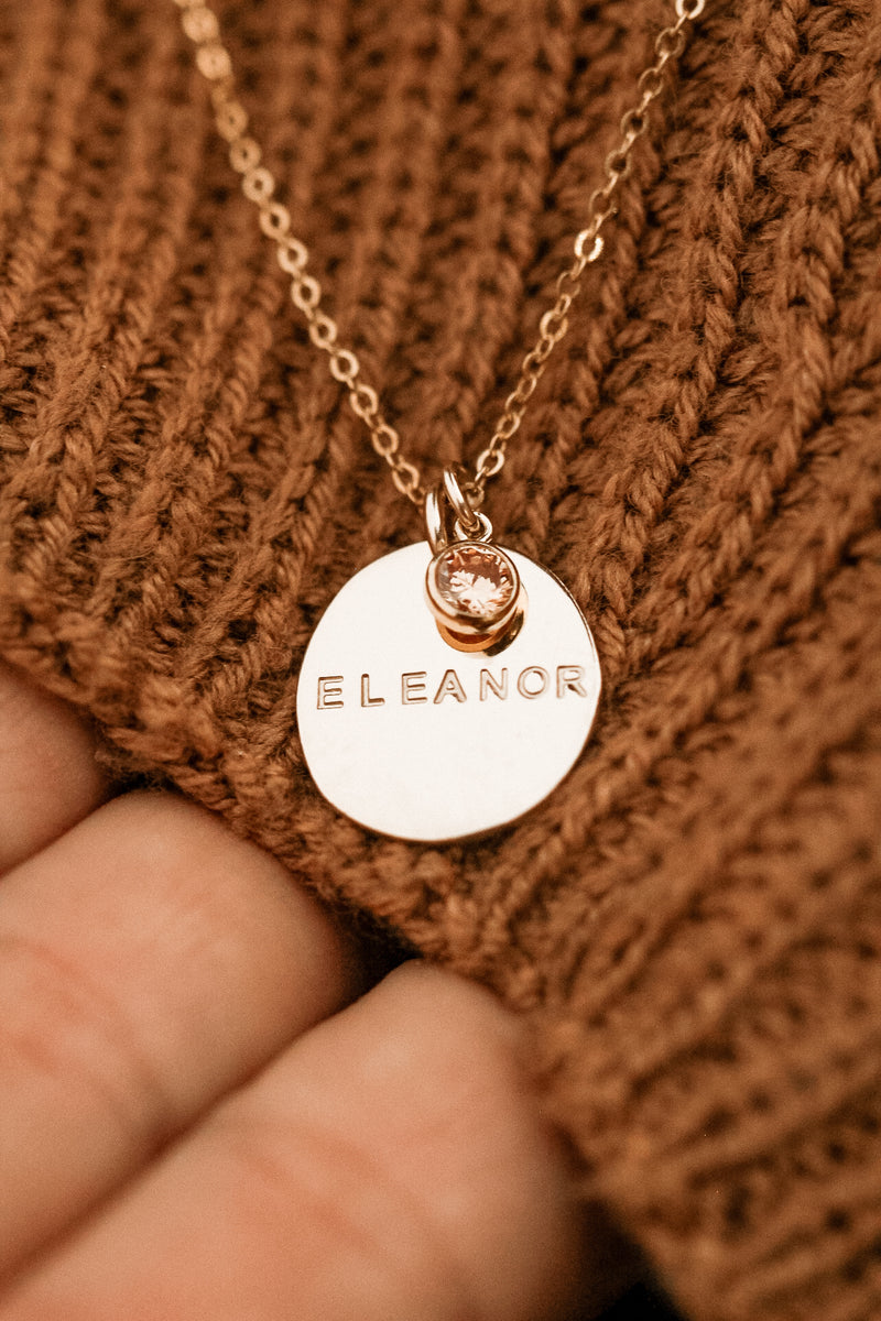 carter necklace • personalize with birthstone