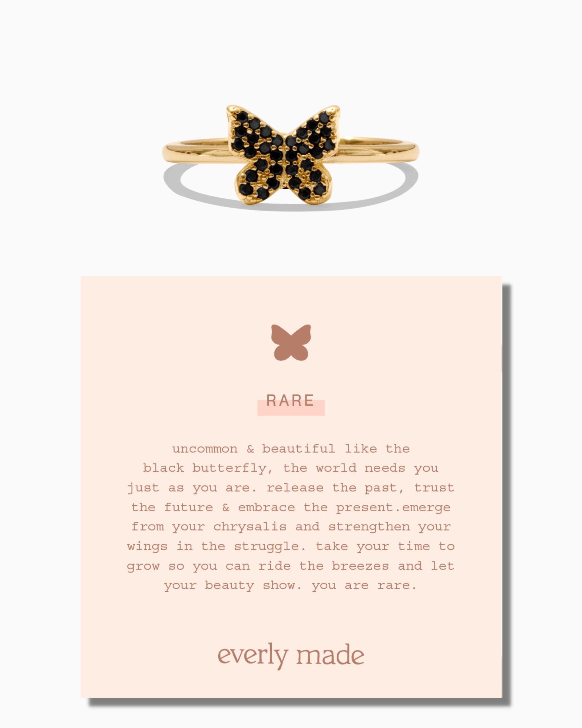 Black Butterfly Ring (Final Sale)