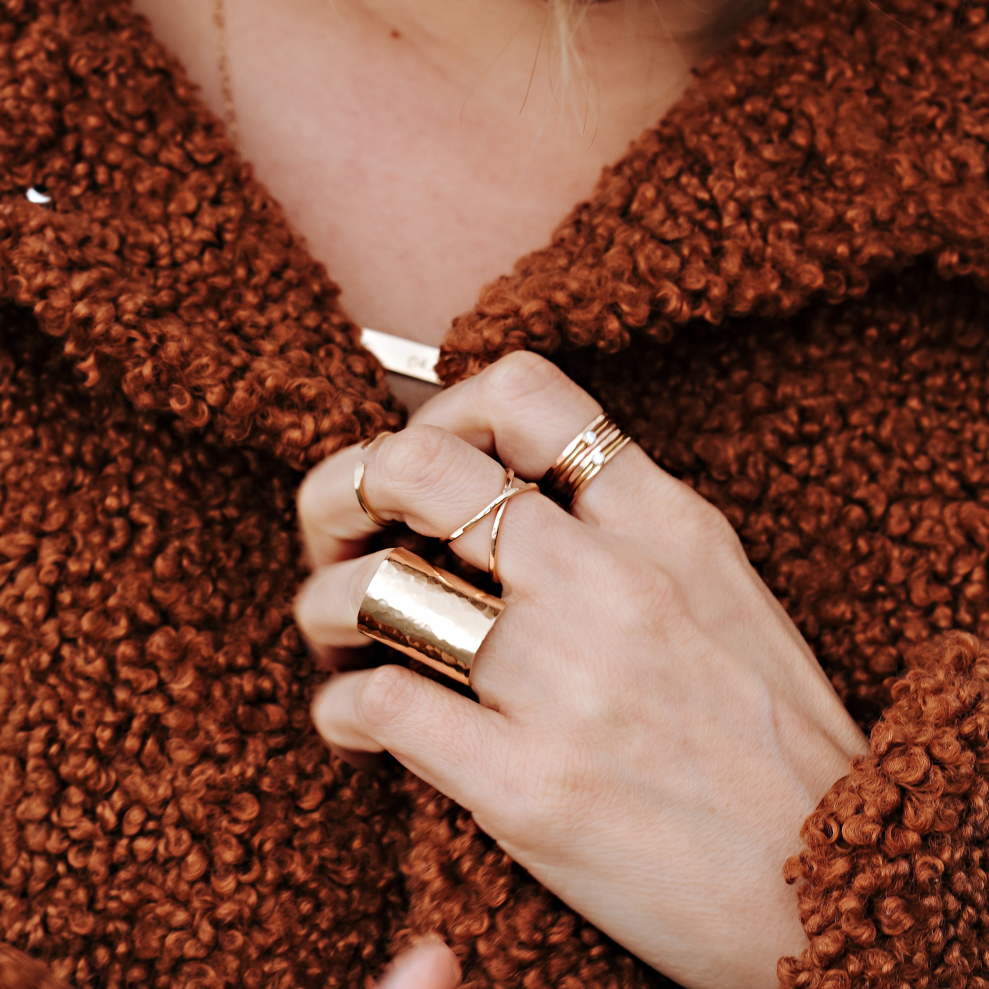 Hammered Stacking Ring (Final Sale)