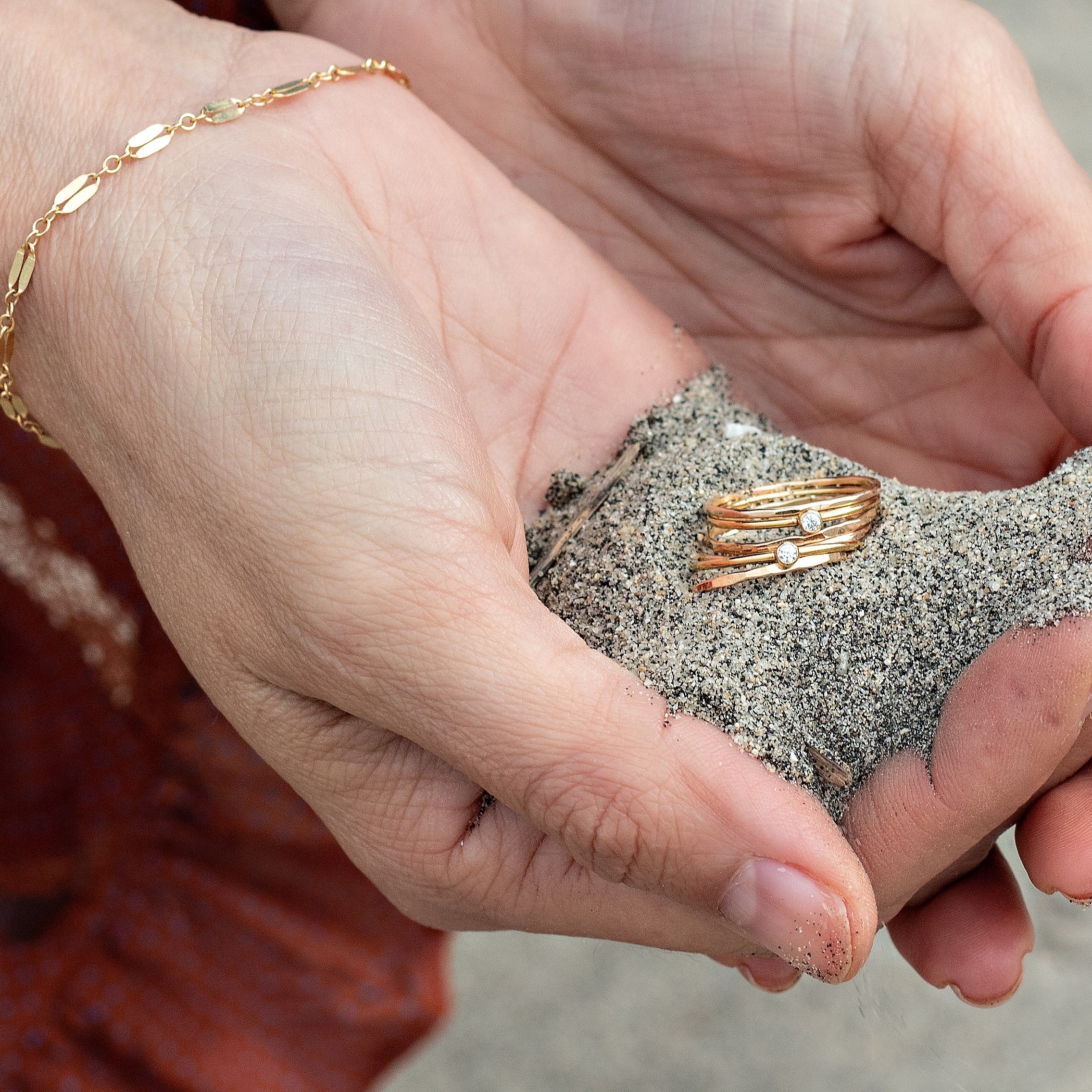 Hammered Stacking Ring (Final Sale)